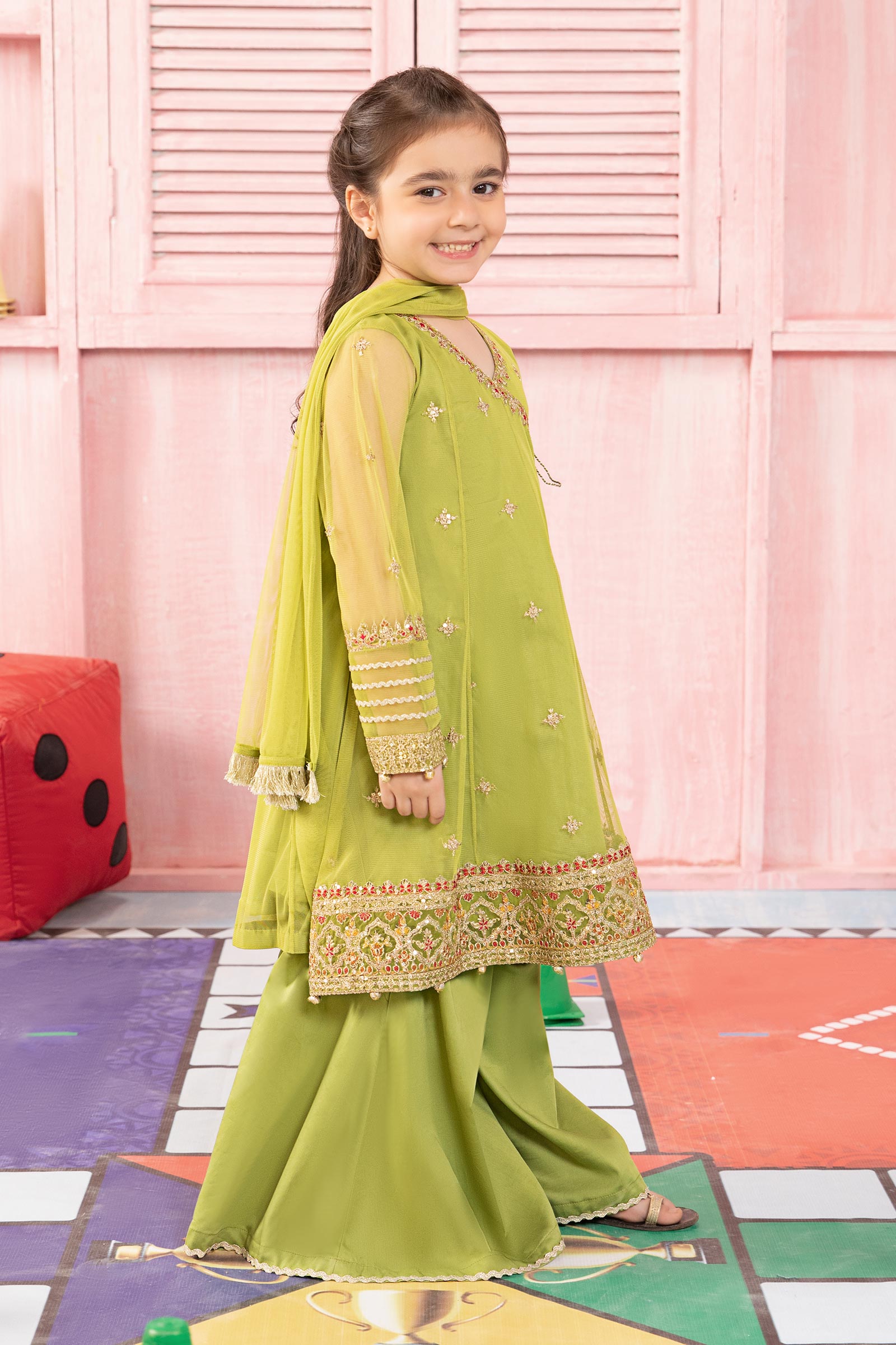 Maria B | 3 Piece Embroidered Net Suit | MKS-PF24-05 - Libasekhas