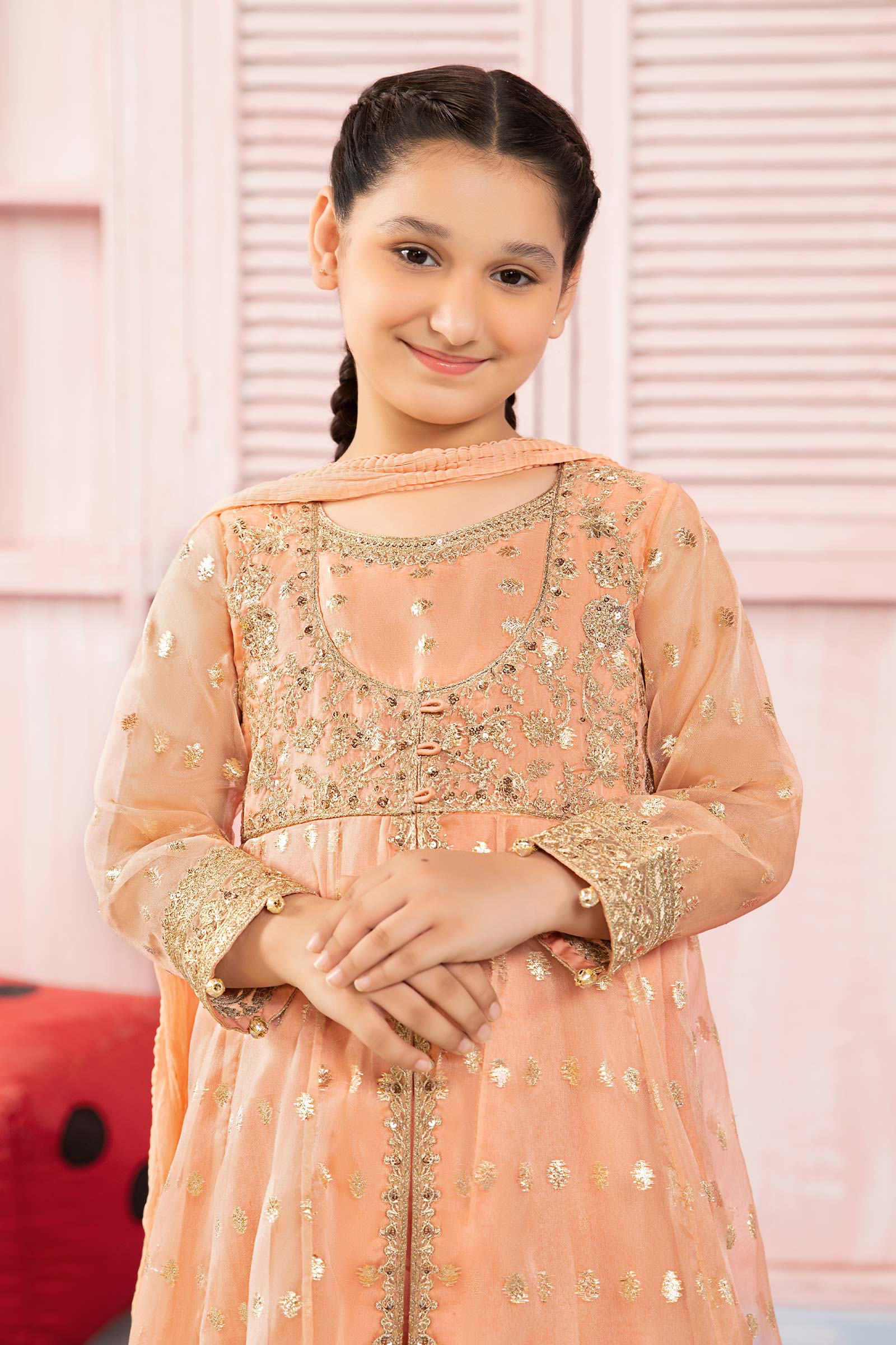Maria B | 3 Piece Embroidered Organza Suit | MKS-PF24-07 - Libasekhas