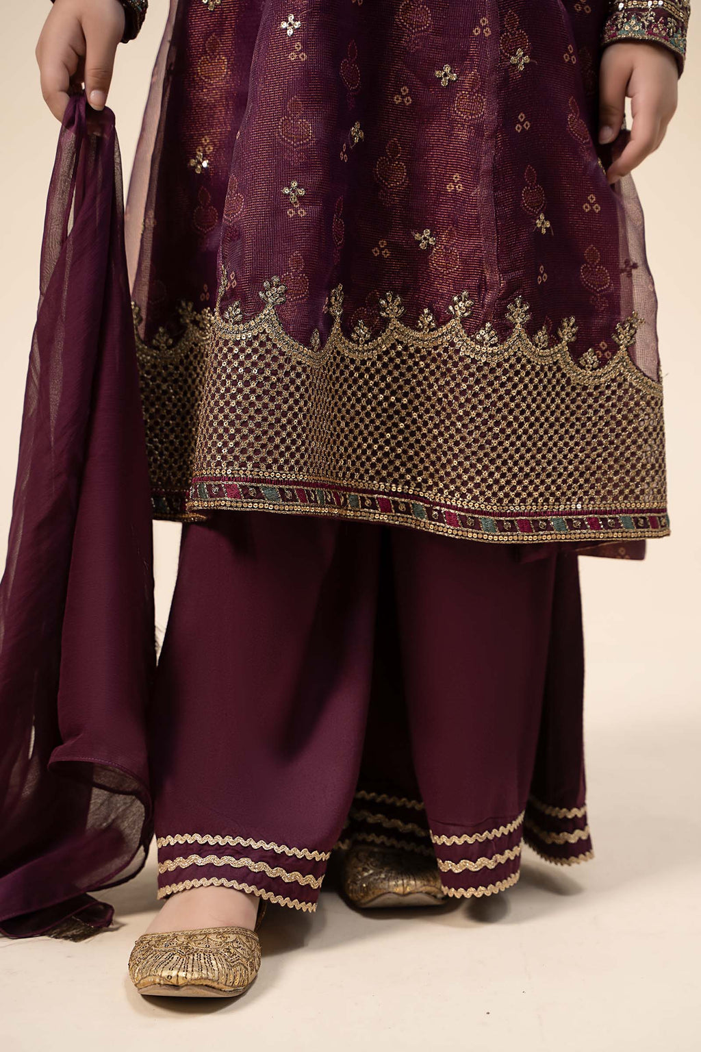 Maria B | 3 Piece Embroidered Cotton Net Suit | MKS-W24-01 - Libasekhas