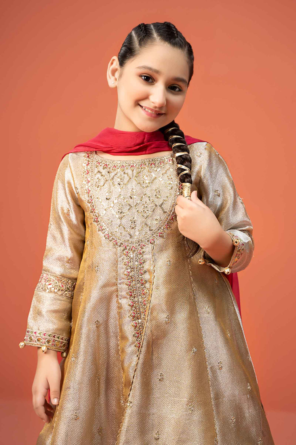 Maria B | 3 Piece Embroidered Zari jacquard Suit | MKS-W24-03 - Libasekhas