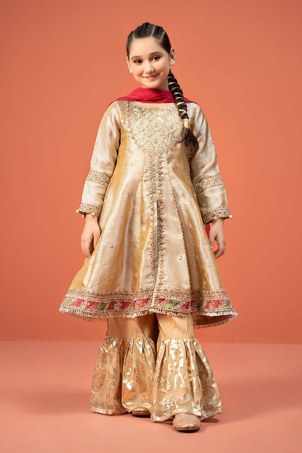 Maria B | 3 Piece Embroidered Zari jacquard Suit | MKS-W24-03 - Libasekhas