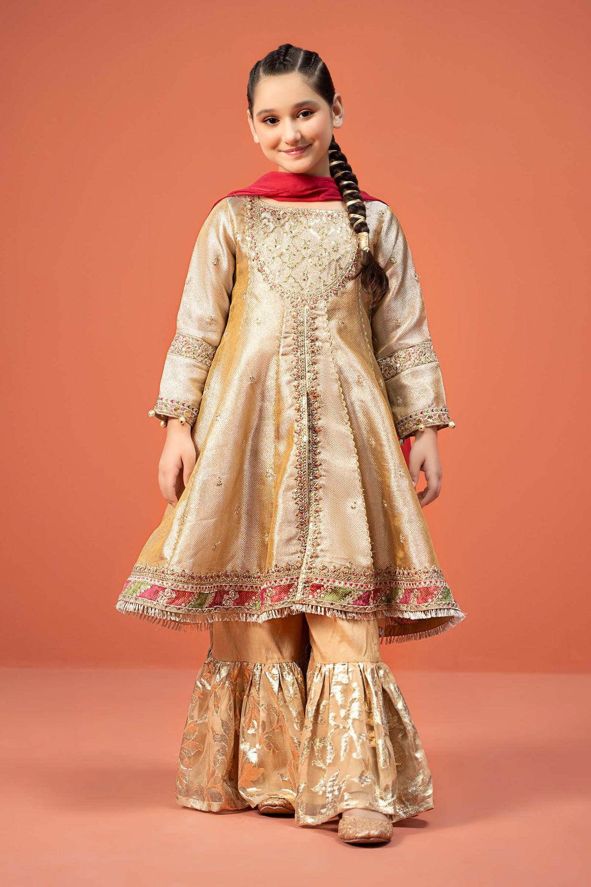 Maria B | 3 Piece Embroidered Zari jacquard Suit | MKS-W24-03 - Libasekhas