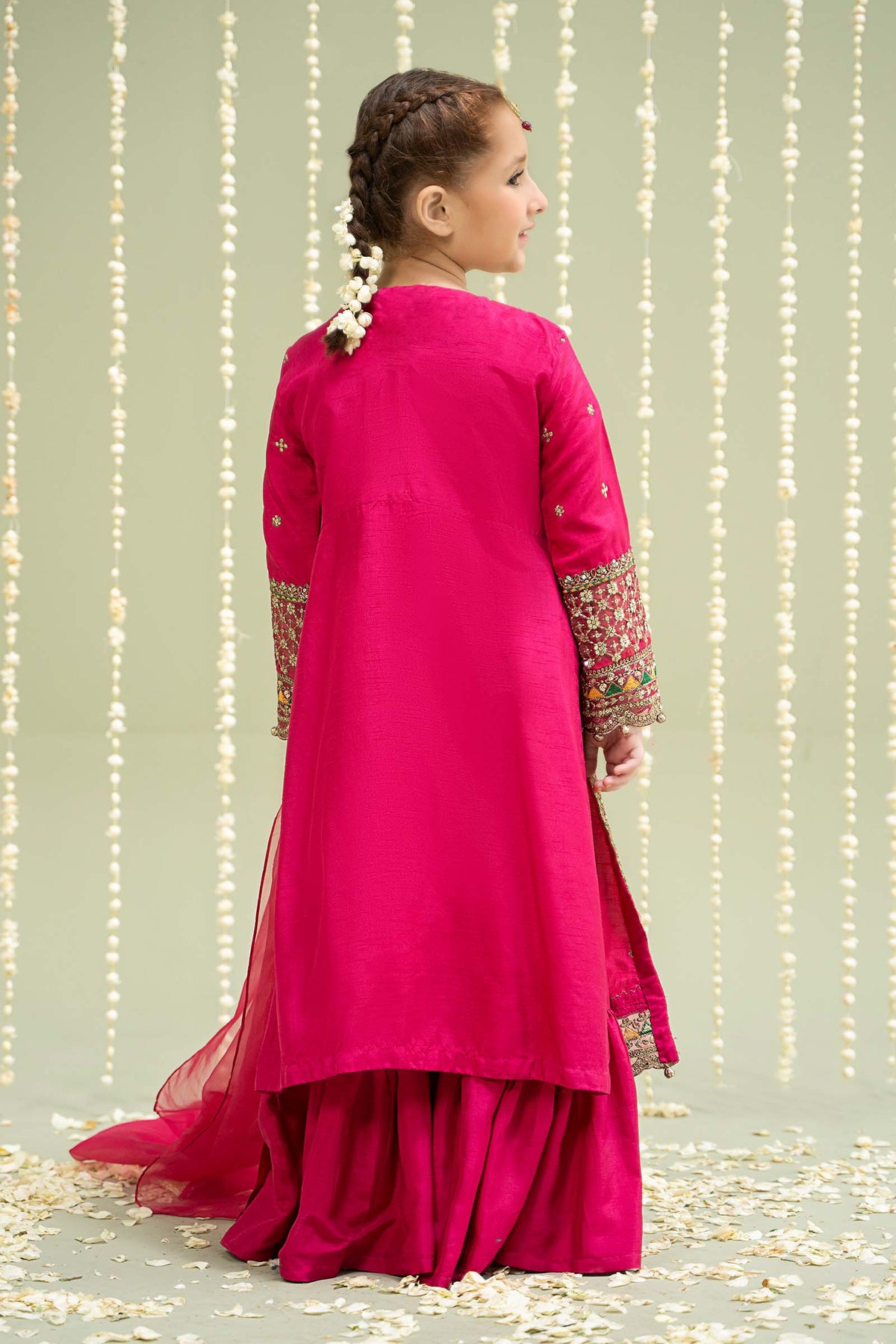 Maria B | 3 Piece Embroidered Raw Silk Suit | MKS-W24-13 - Libasekhas