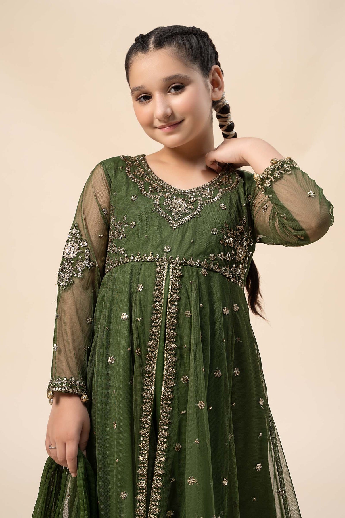 Maria B | 3 Piece Embroidered Net Suit | MKS-W24-25 - Libasekhas