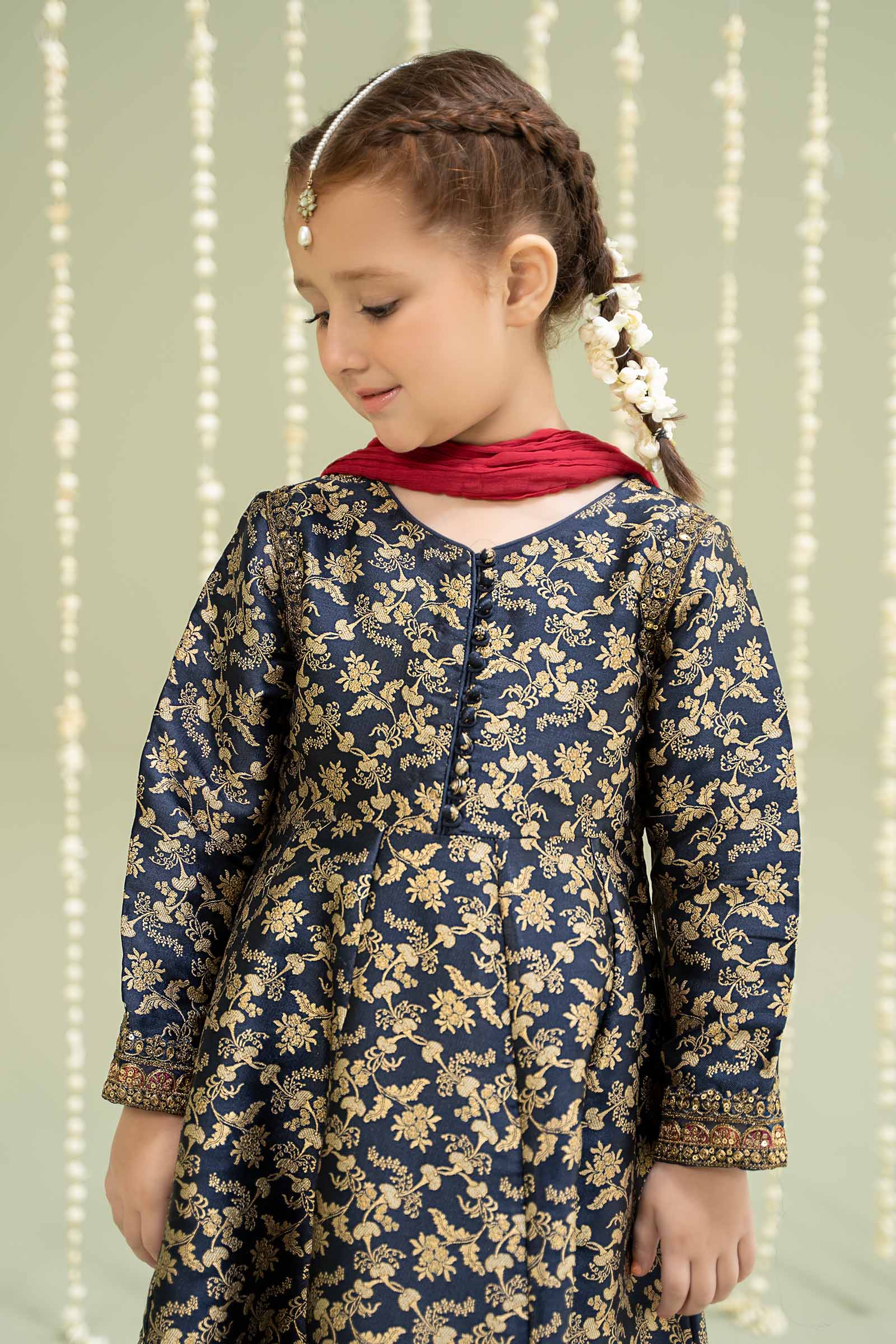 Maria B | 3 Piece Embroidered Jamawar Suit | MKS-W24-30 - Libasekhas