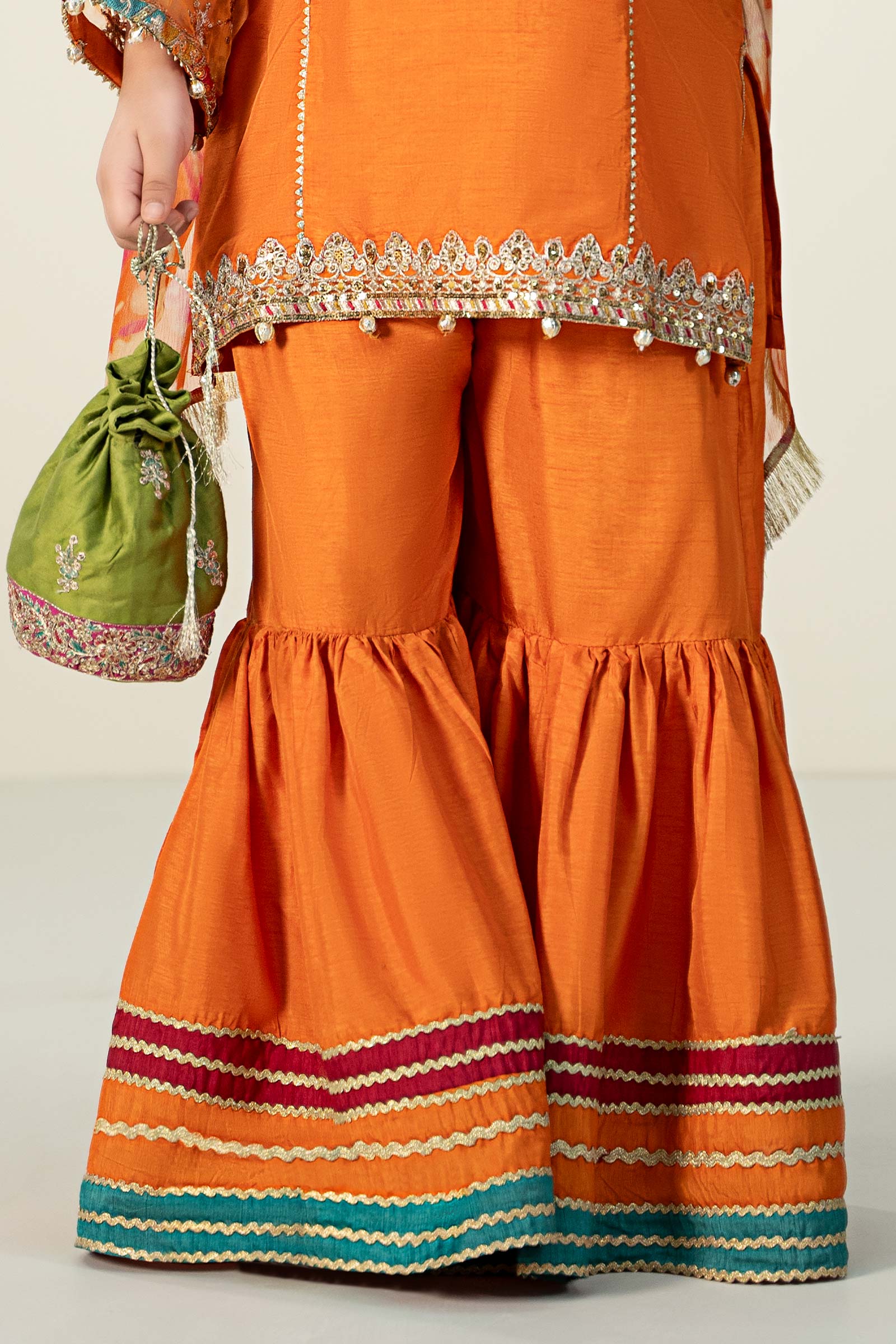Maria B | 3 Piece Embroidered Raw Silk Suit | MKS-W24-31 - Libasekhas