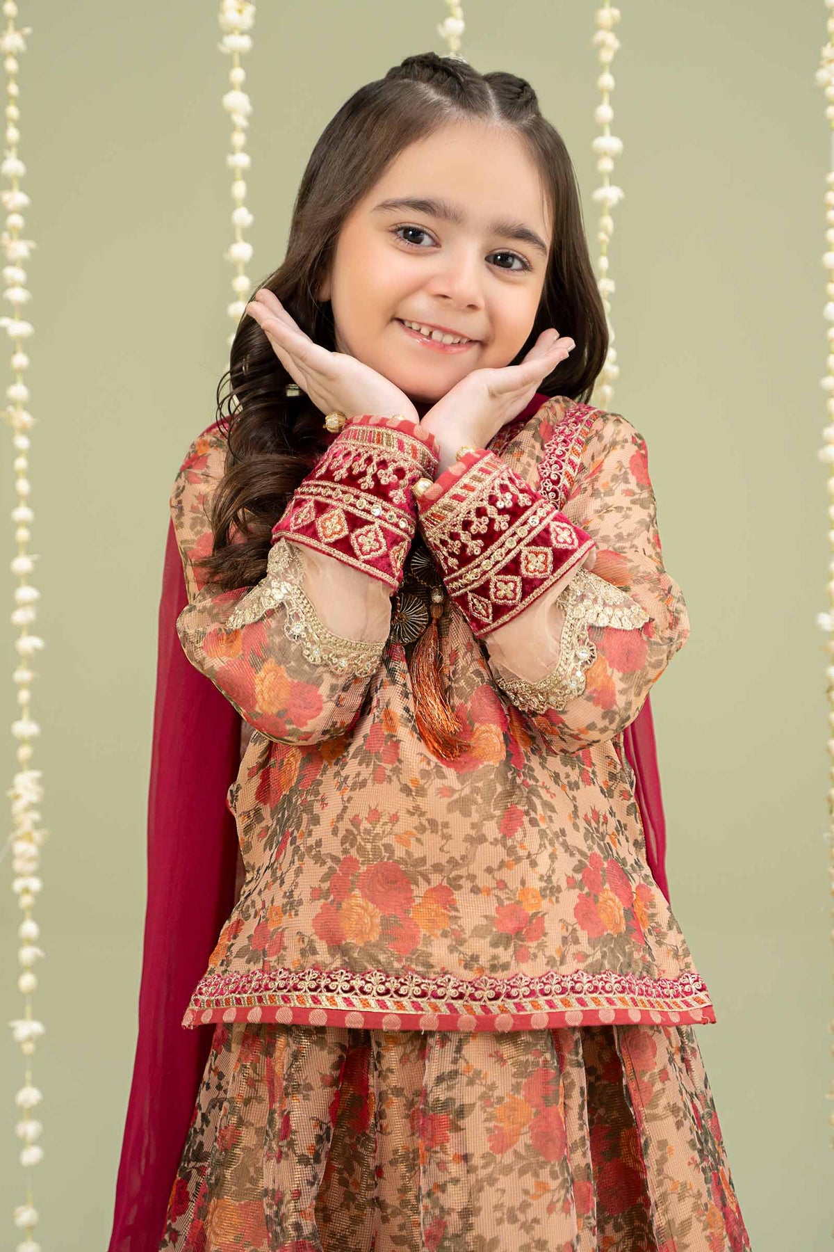 Maria B | 3 Piece Embroidered Cotton Maoori Net Suit | MKS-W24-35 - Libasekhas