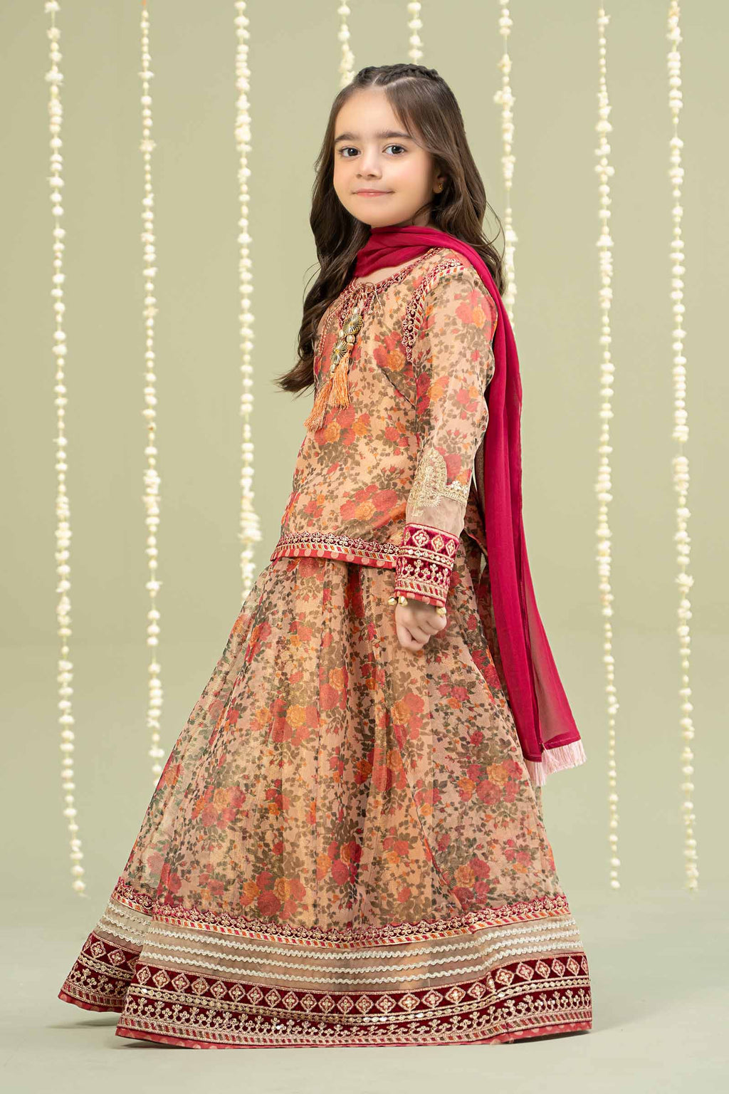 Maria B | 3 Piece Embroidered Cotton Maoori Net Suit | MKS-W24-35 - Libasekhas