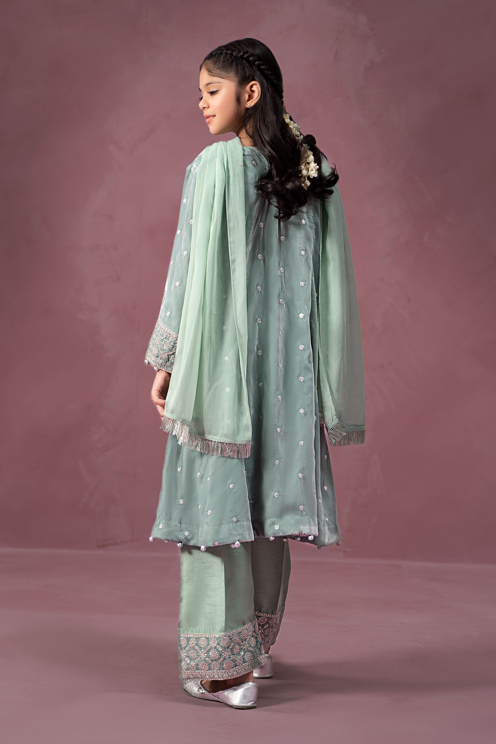 Maria B | 3 Piece Embroidered Velvet Suit | MKS-W24-38 - Libasekhas
