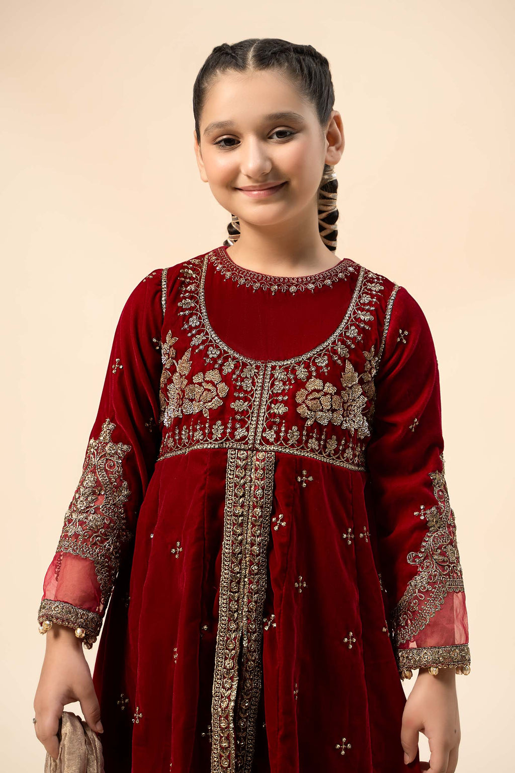 Maria B | 3 Piece Embroidered Velvet Suit | MKS-W24-40 - Libasekhas