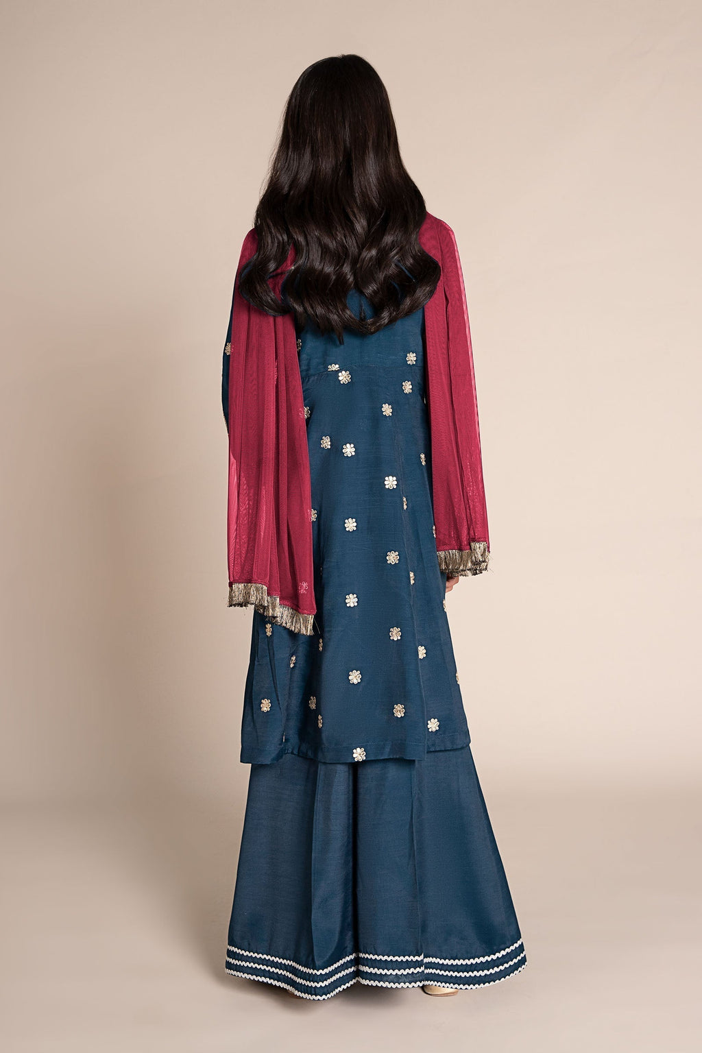Maria B | 3 Piece Embroidered Raw Silk Suit | MKS-EF25-07 - Libasekhas