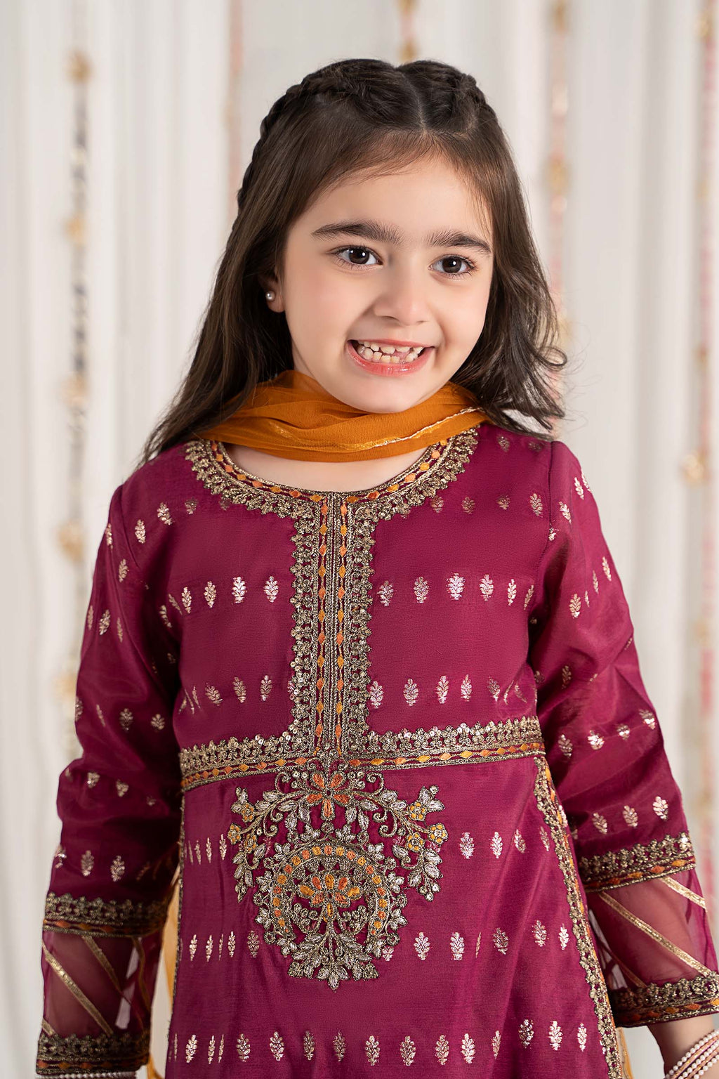 Maria B | 3 Piece Embroidered Raw Silk Suit | MKS-EF25-30 - Libasekhas