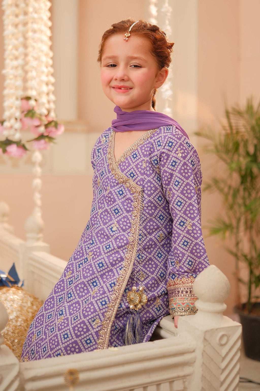 Maria B | 3 Piece Embroidered Raw Silk Suit | MKS-W24-20 - Libasekhas