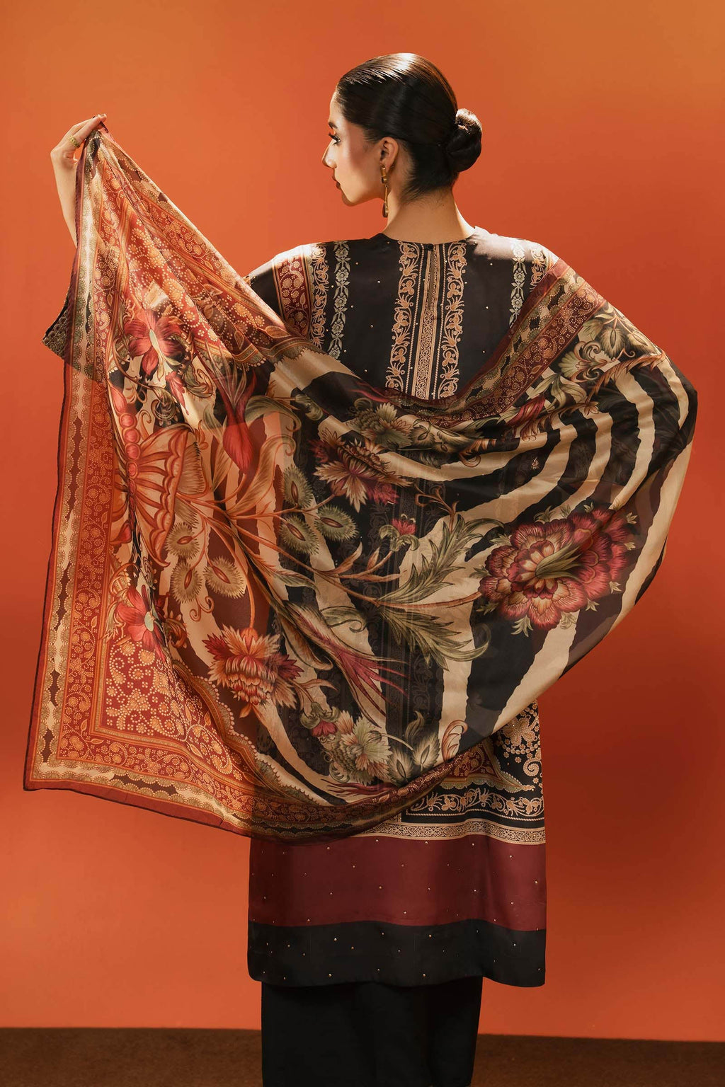 Maria B | Eid Collection 26 | 3 Piece Embroidered Satin Silk Suit