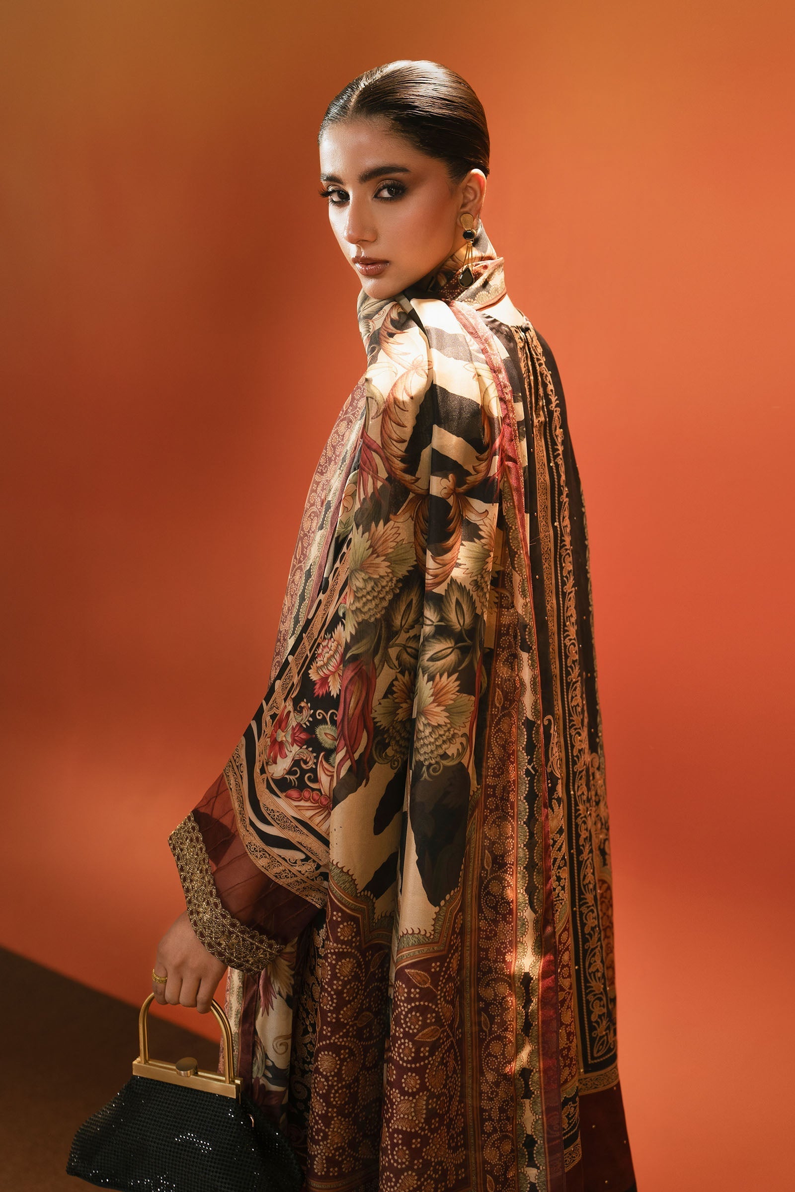Maria B | Eid Collection 26 | 3 Piece Embroidered Satin Silk Suit