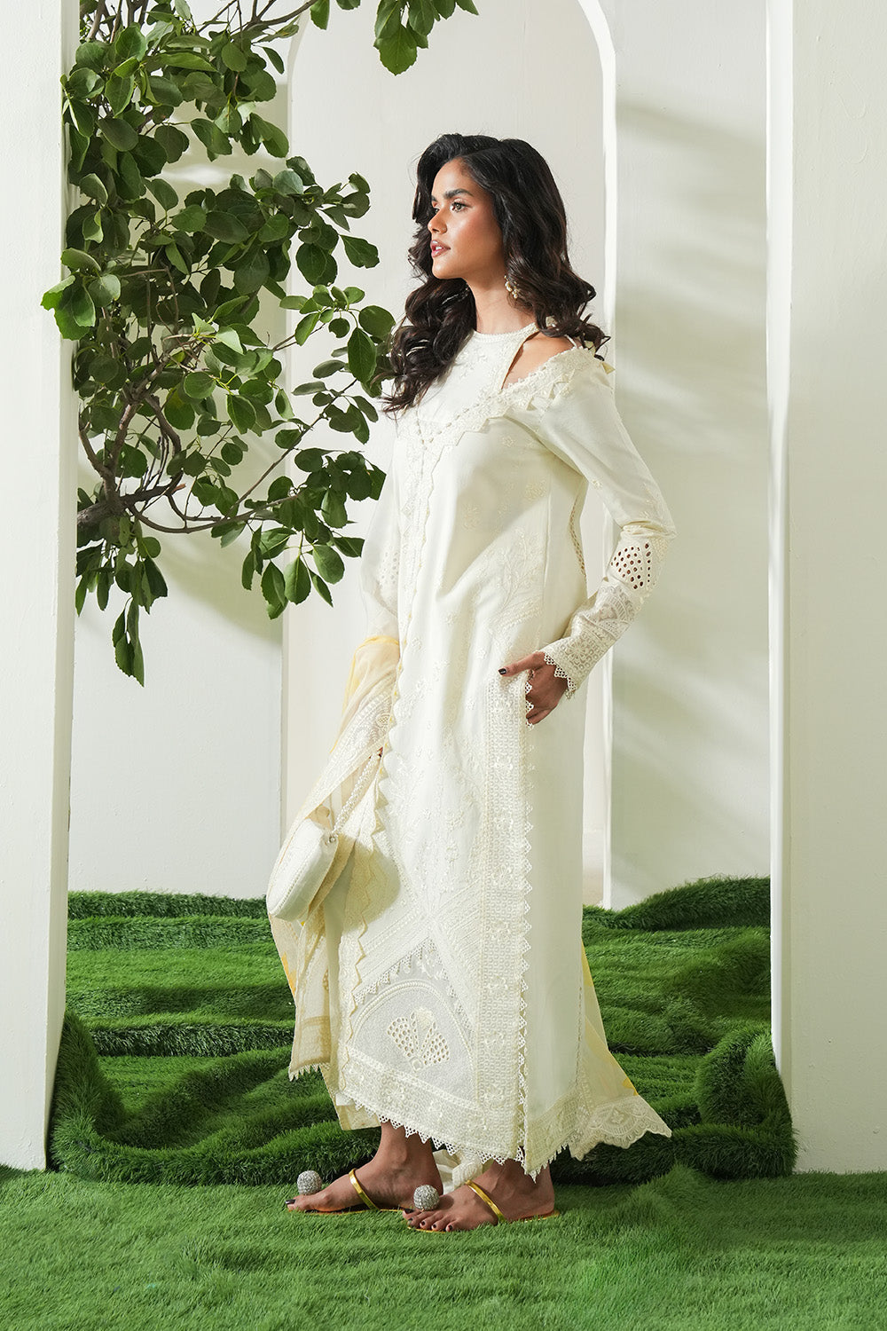 Maryum N Maria | Soiree Lawn | Lime
