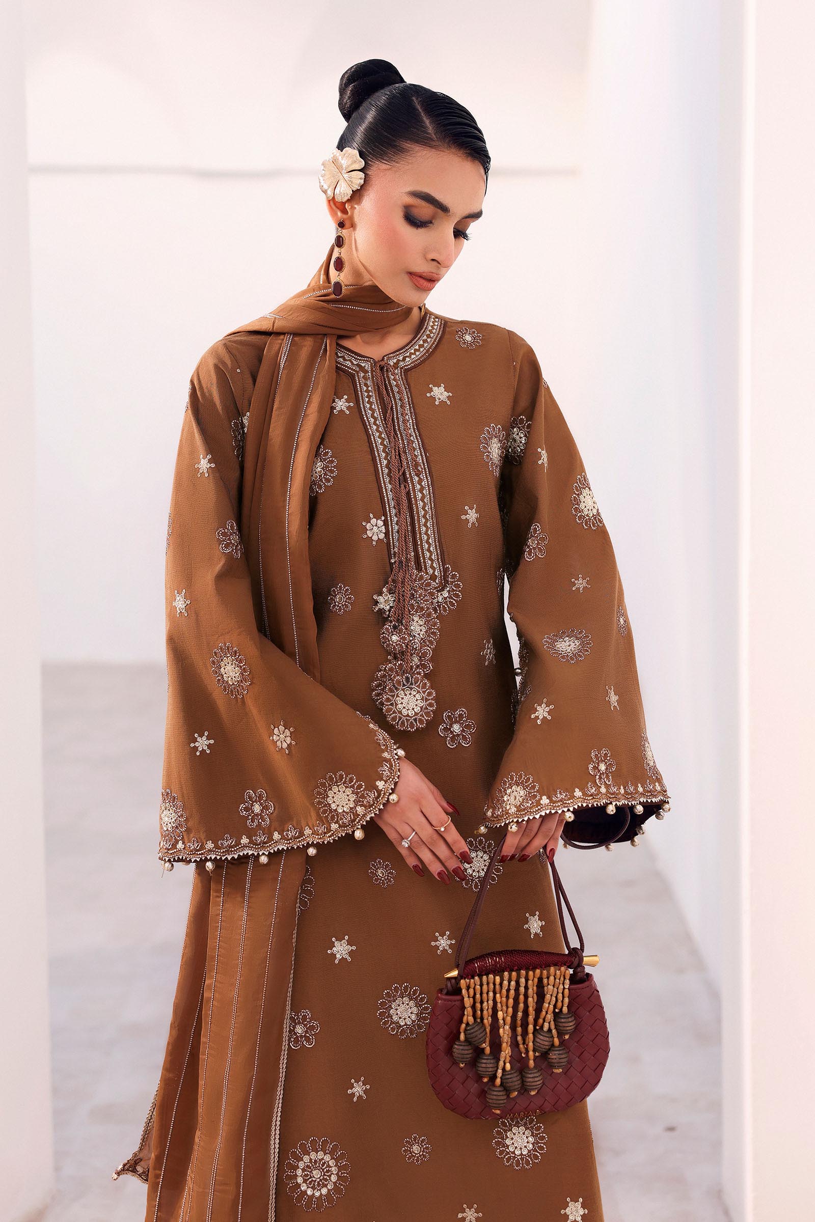 Maria B | Eid Collection Formals 26 | 3 Piece Embroidered Tissue Staple Suit