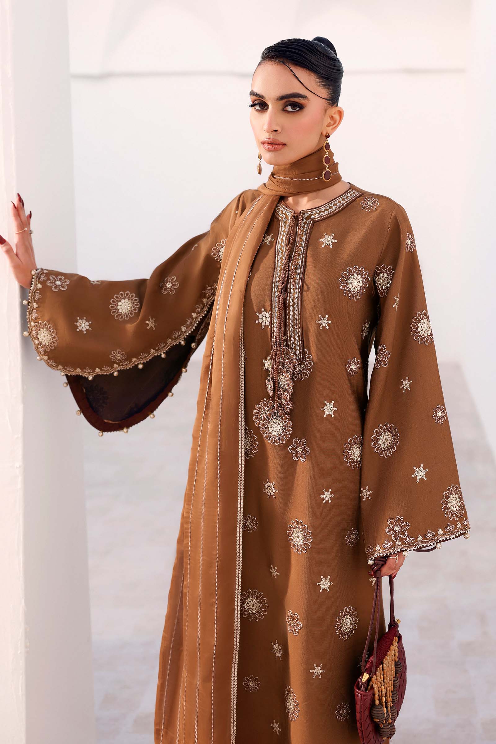 Maria B | Eid Collection Formals 26 | 3 Piece Embroidered Tissue Staple Suit
