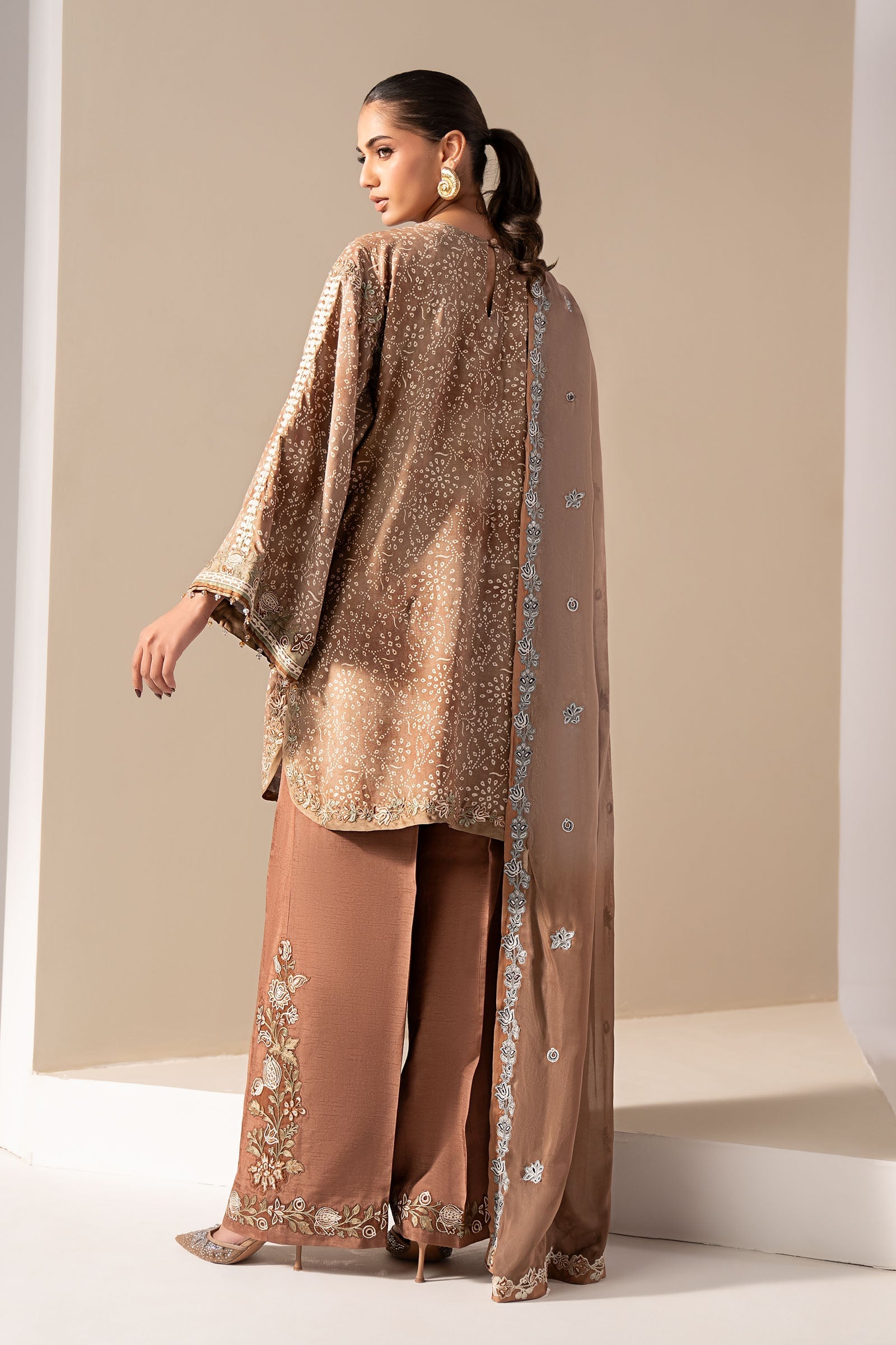 Maria B | Eid Collection 26 | 3 Piece Embroidered Silk Suit
