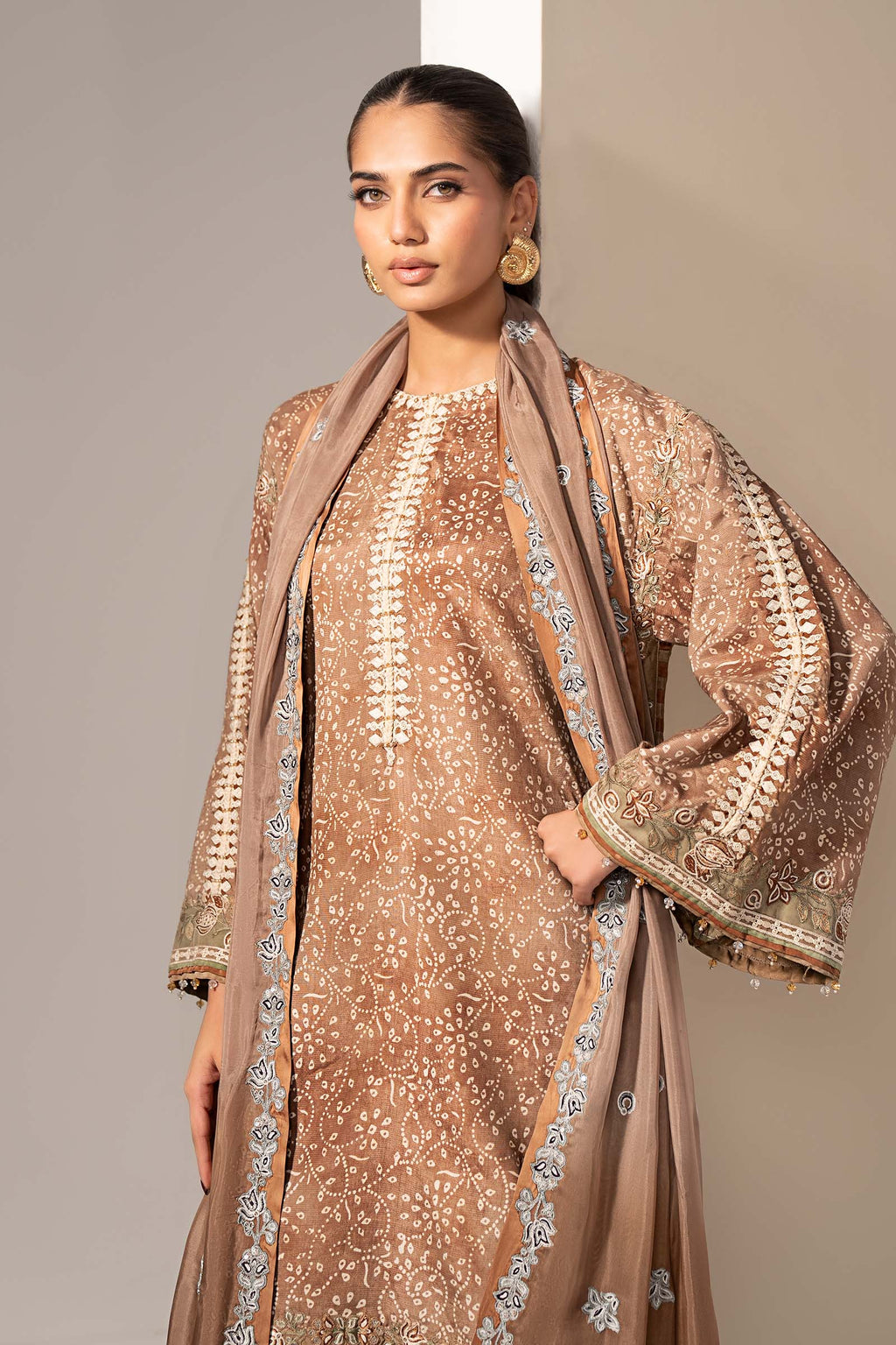 Maria B | Eid Collection 26 | 3 Piece Embroidered Silk Suit