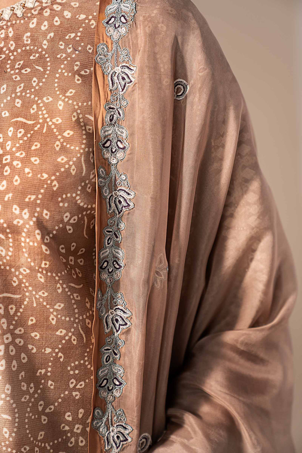 Maria B | Eid Collection 26 | 3 Piece Embroidered Silk Suit