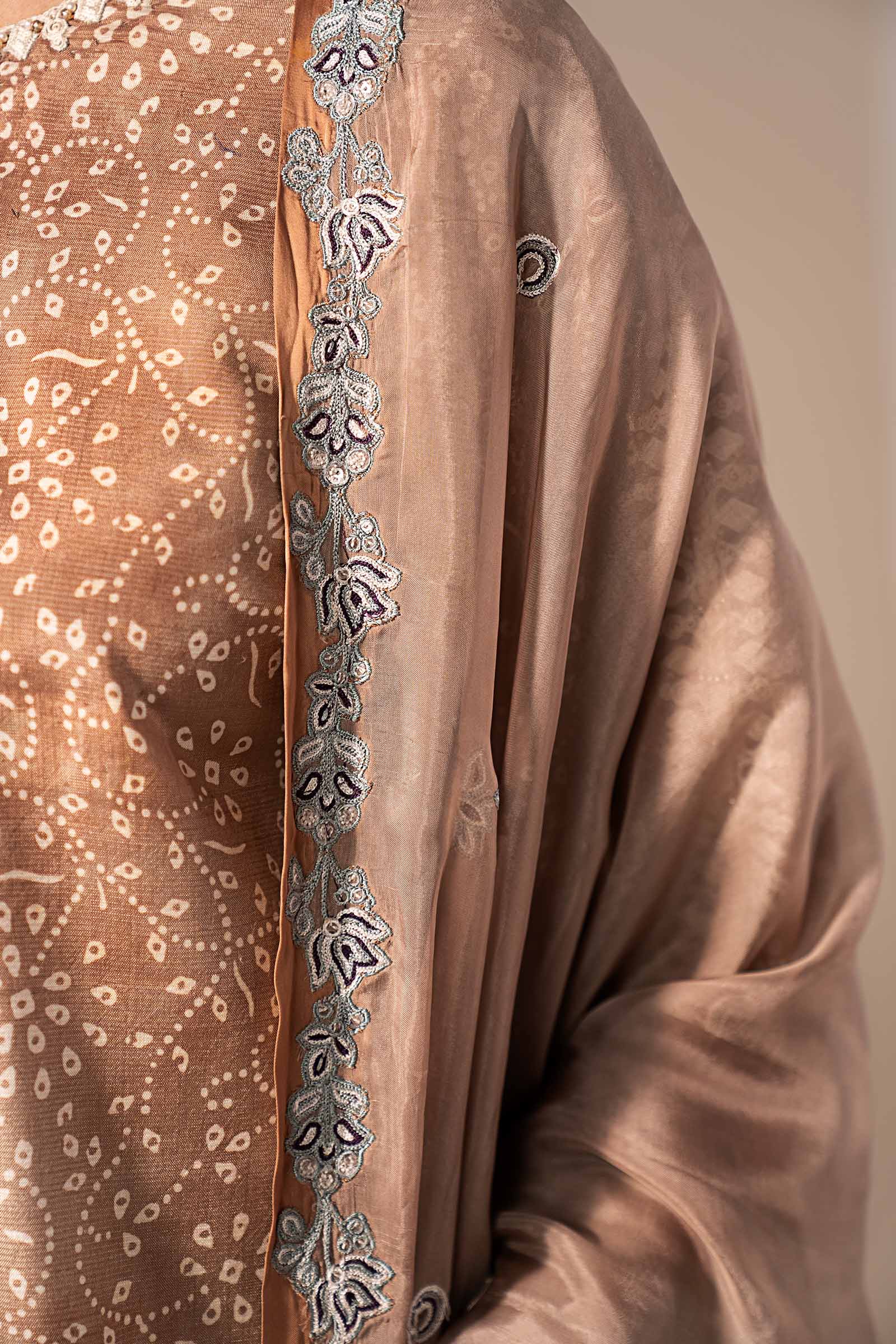 Maria B | Eid Collection 26 | 3 Piece Embroidered Silk Suit