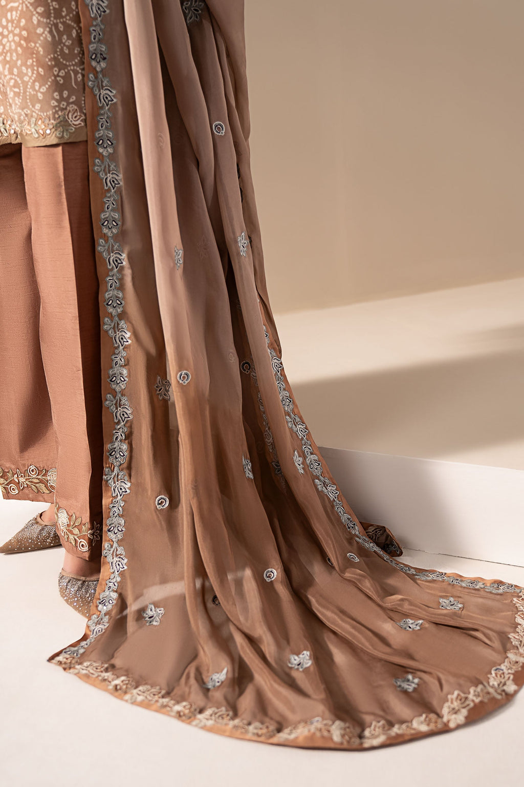 Maria B | Eid Collection 26 | 3 Piece Embroidered Silk Suit