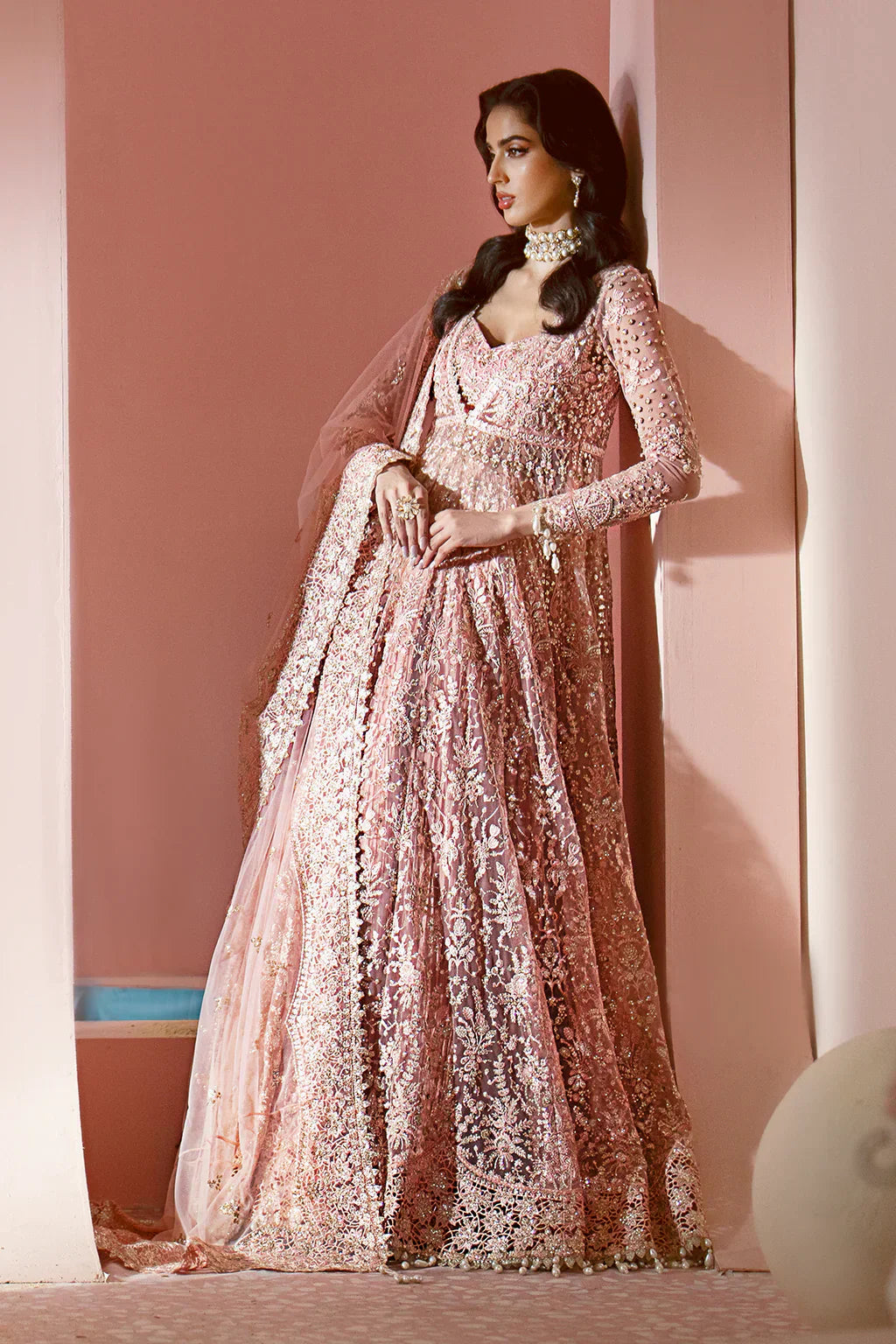 Ayzel Luminara Embroidered Net 3Pc Suit AWF-05 EARL