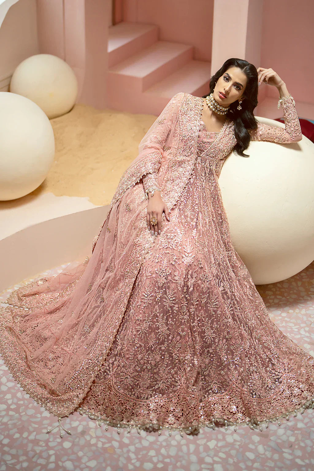 Ayzel Luminara Embroidered Net 3Pc Suit AWF-05 EARL
