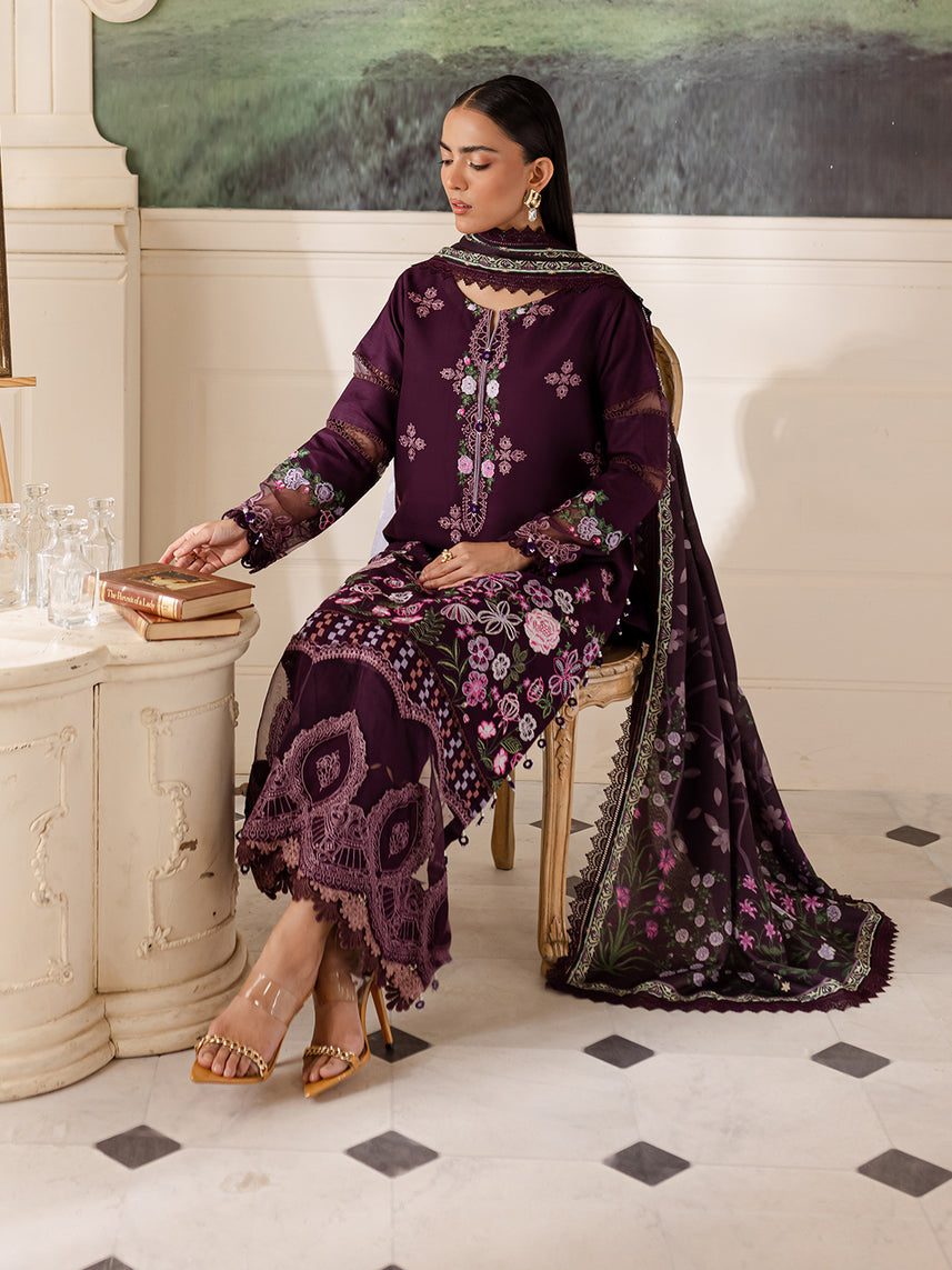Parishay | Mira Winter | MW-10 | 3 PC Crepe - Riwayat-e-Khas