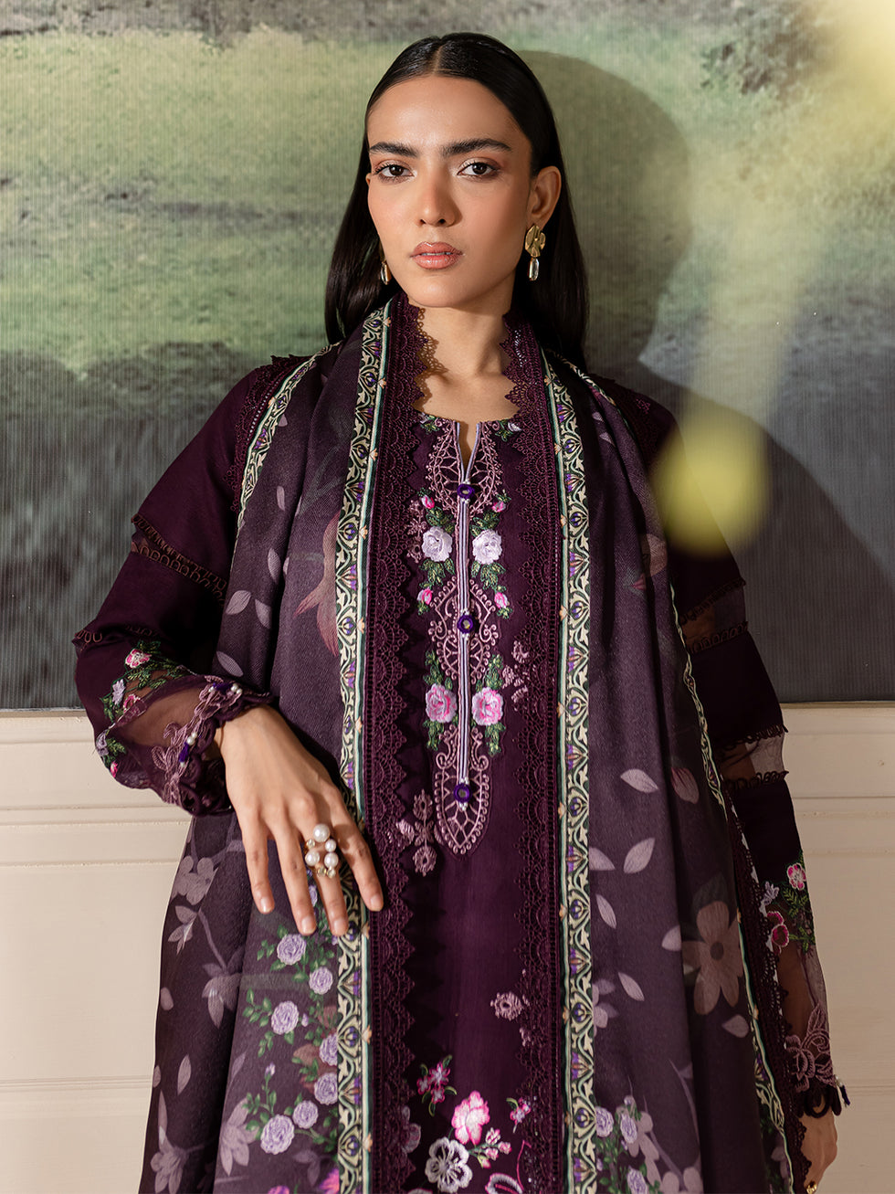 Parishay | Mira Winter | MW-10 | 3 PC Crepe - Riwayat-e-Khas
