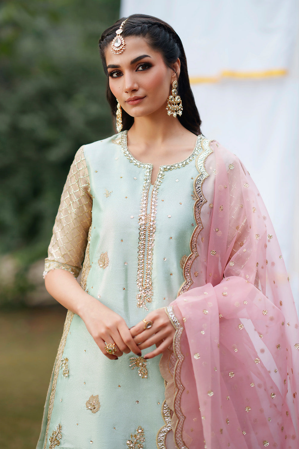 Maryum N Maria | Husn Wedding Formals | PINK PISTACHIO - MWS5640