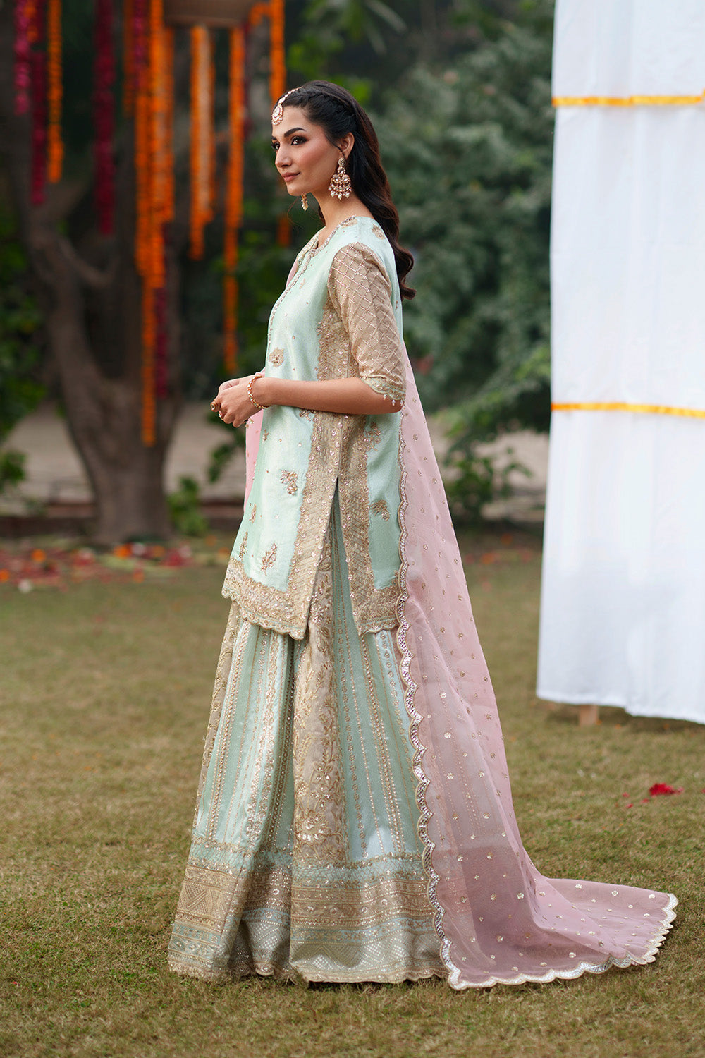 Maryum N Maria | Husn Wedding Formals | PINK PISTACHIO - MWS5640