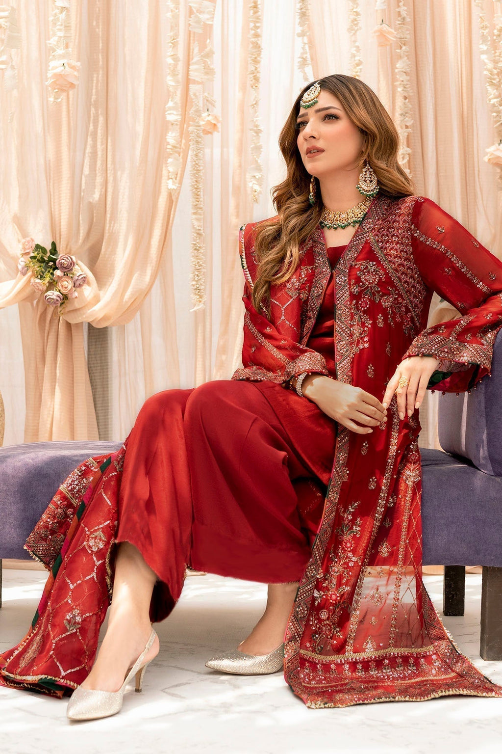 Motifz-4116-YAREN EMBROIDERED BEMBERG CHIFFON - Riwayat-e-khas