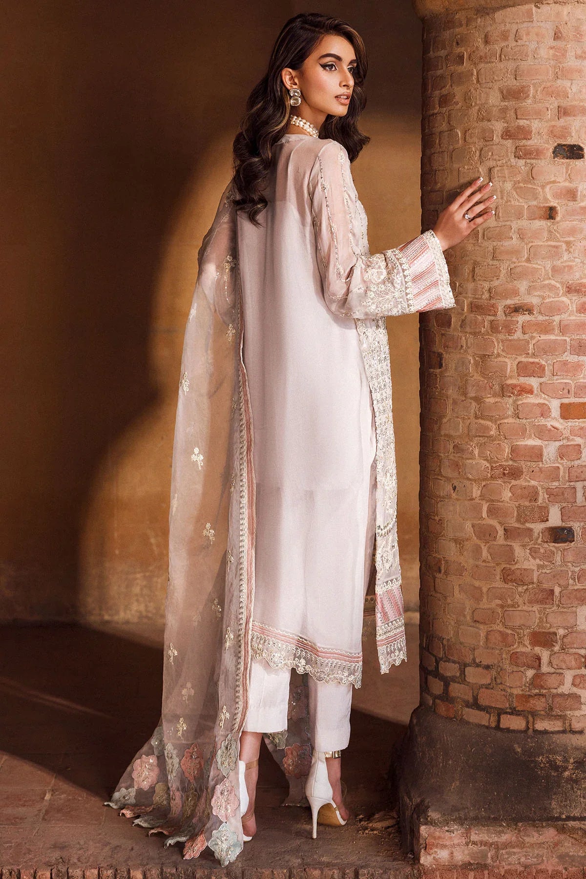 Motifz | EMBROIDERED CRINKLE CHIFFON | 4127-ANMOL