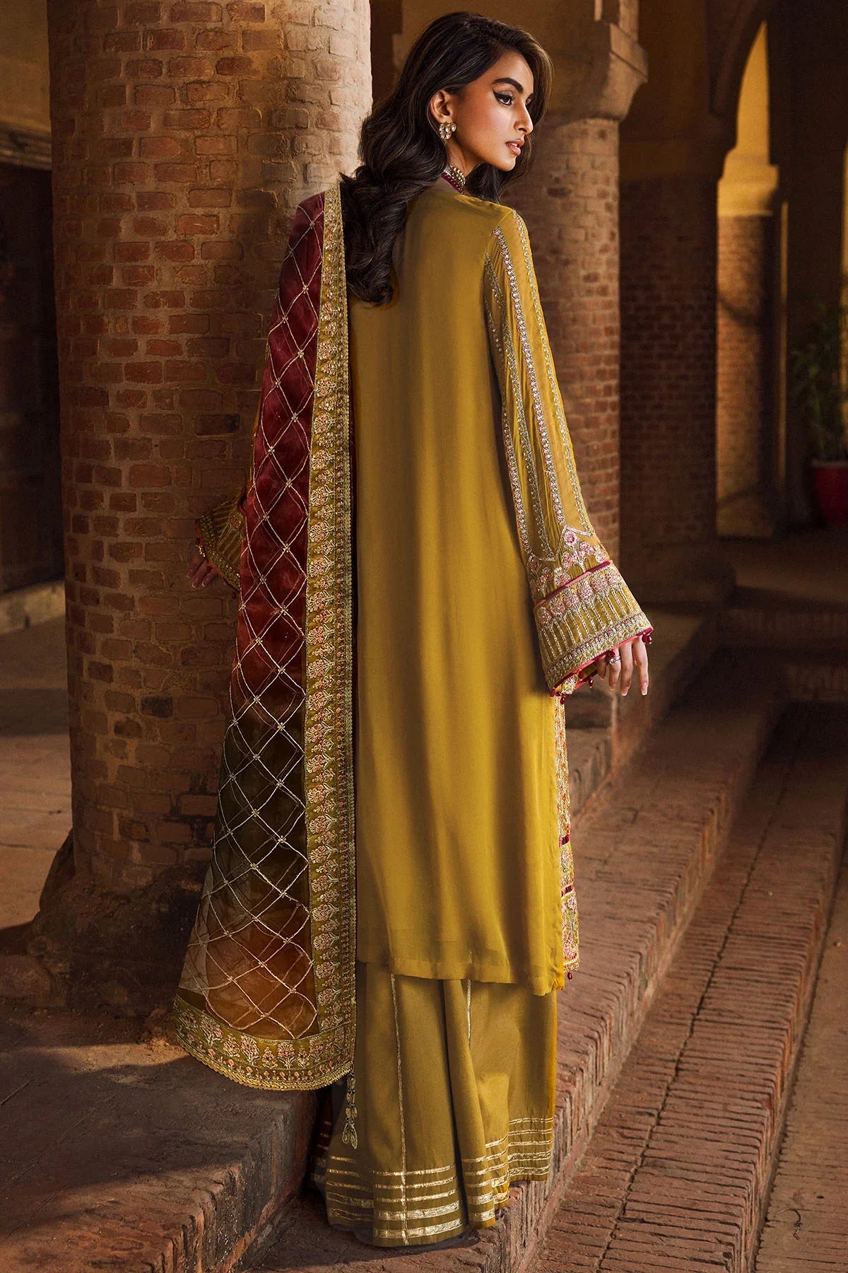 Motifz | EMBROIDERED CRINKLE CHIFFON | 4129-BAKHTAWAR