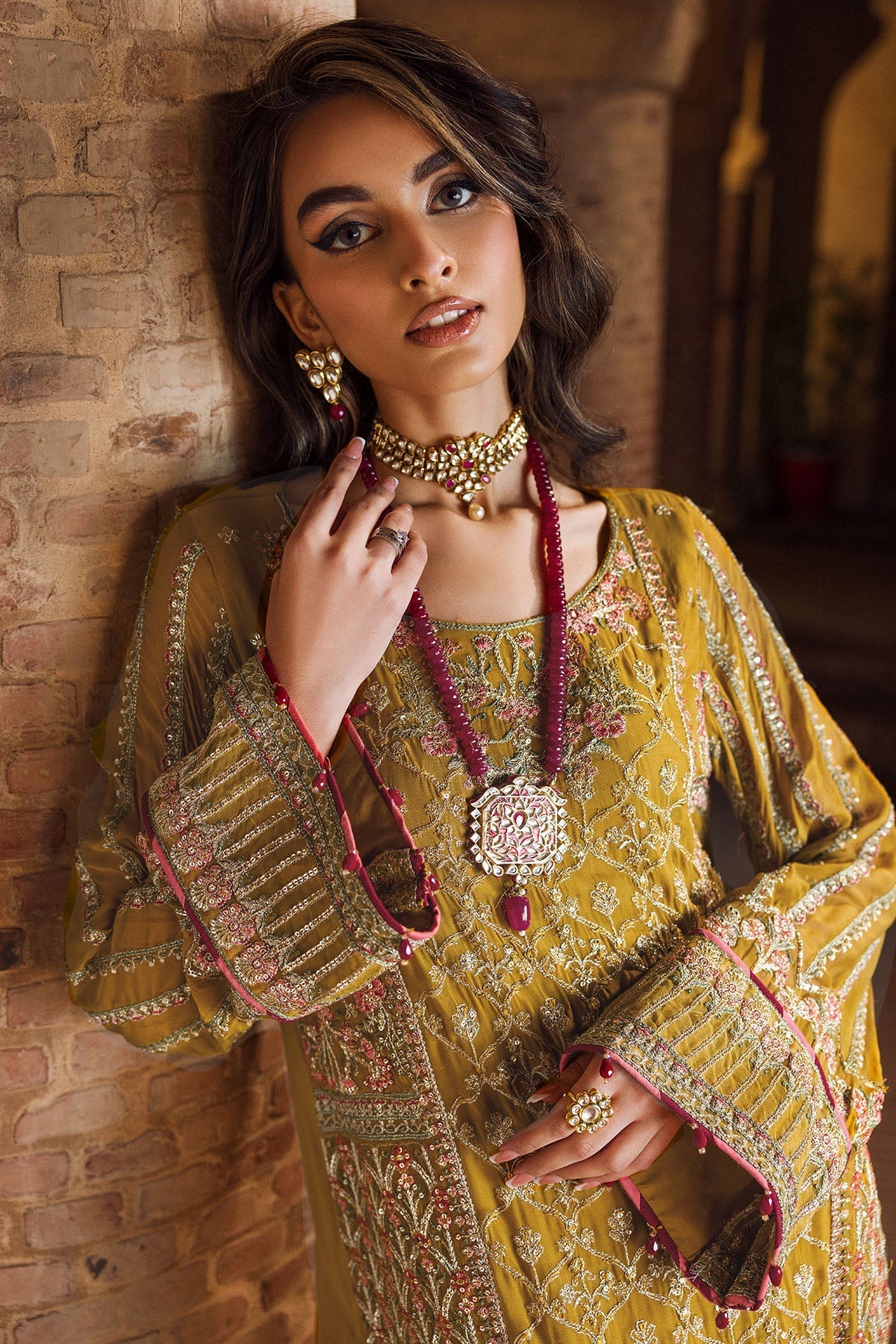 Motifz | EMBROIDERED CRINKLE CHIFFON | 4129-BAKHTAWAR