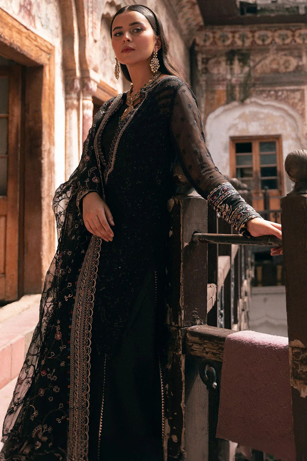Motifz | EMBROIDERED CRINKLE CHIFFON | 4816-GAZALA