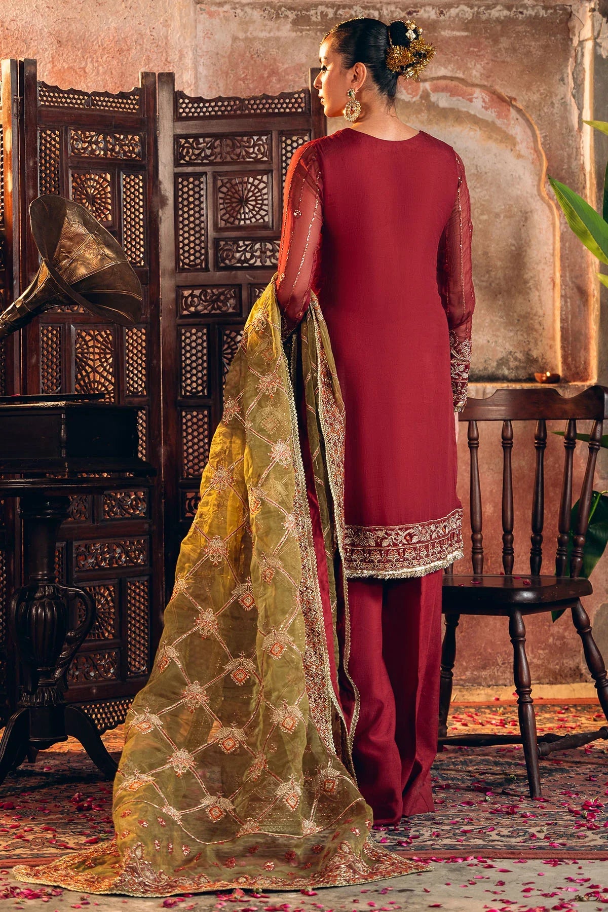 Motifz | EMBROIDERED CRINKLE CHIFFON | 4817-TABEER