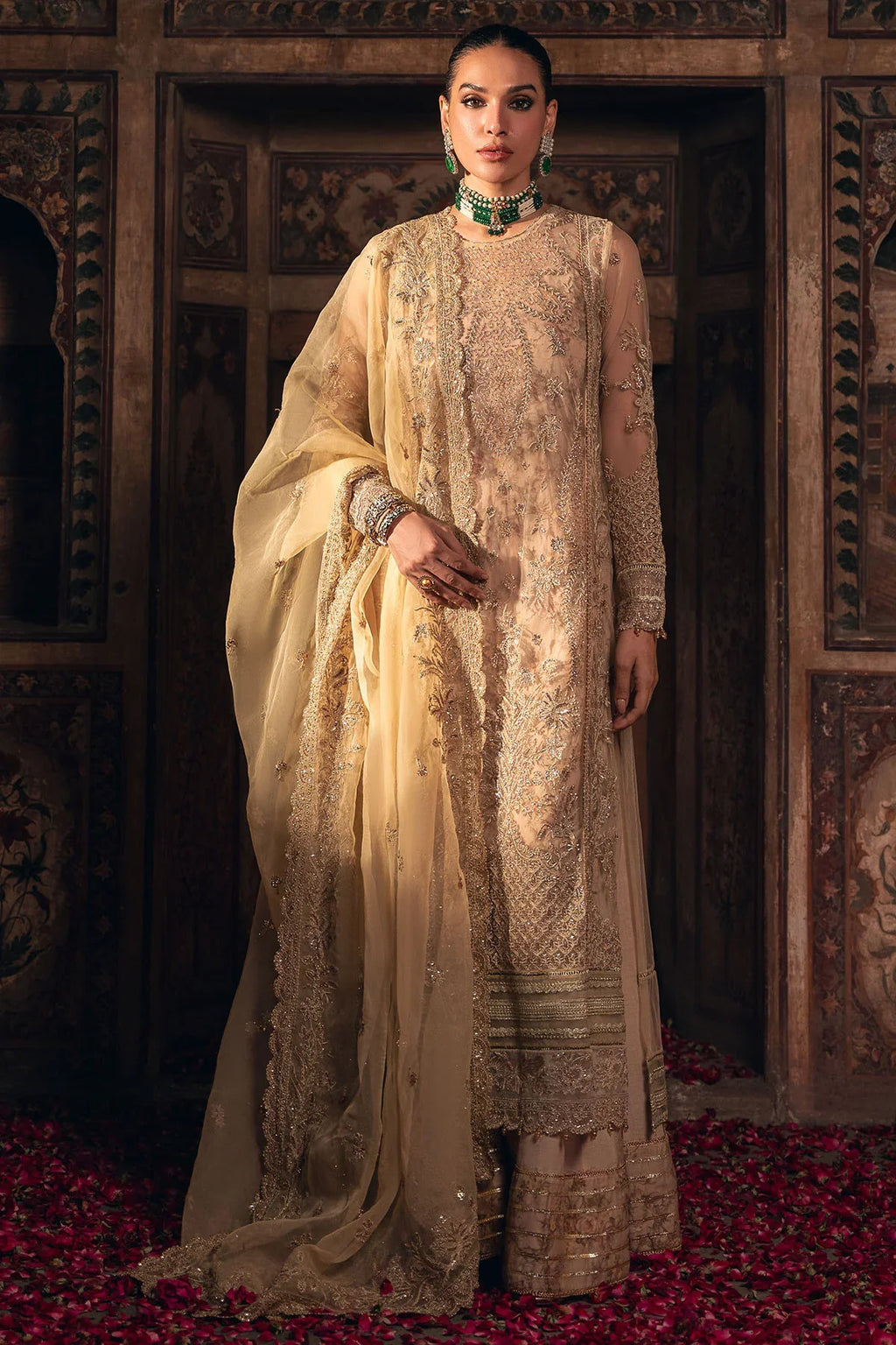 Motifz | EMBROIDERED SILK NET | 4821-SHERBANO