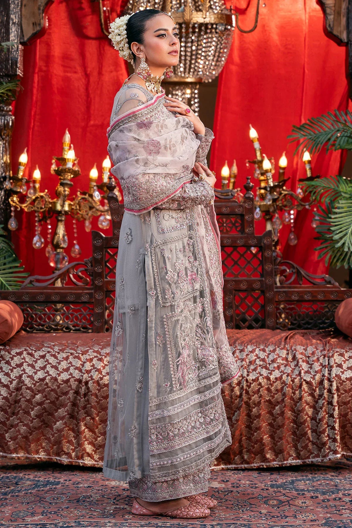Motifz | EMBROIDERED SILK NET | 4823-QANDEEL