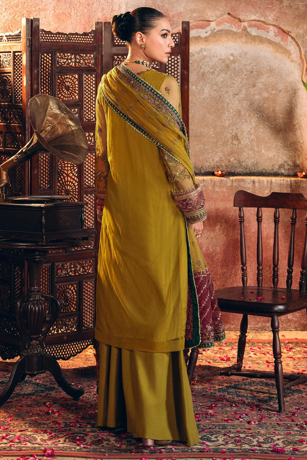 Motifz | EMBROIDERED SILK NET | 4824-ALMAS