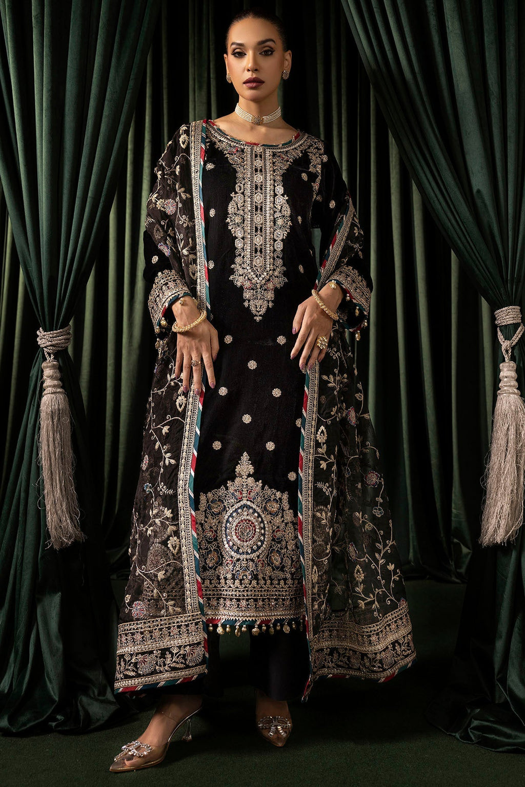 Motifz | Velvet Formals | 5098-FARZEEN - House Of Anaya