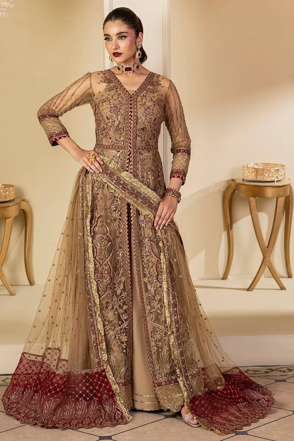 Motifz | EMBROIDERED SILK NET | 5132-MYLAH