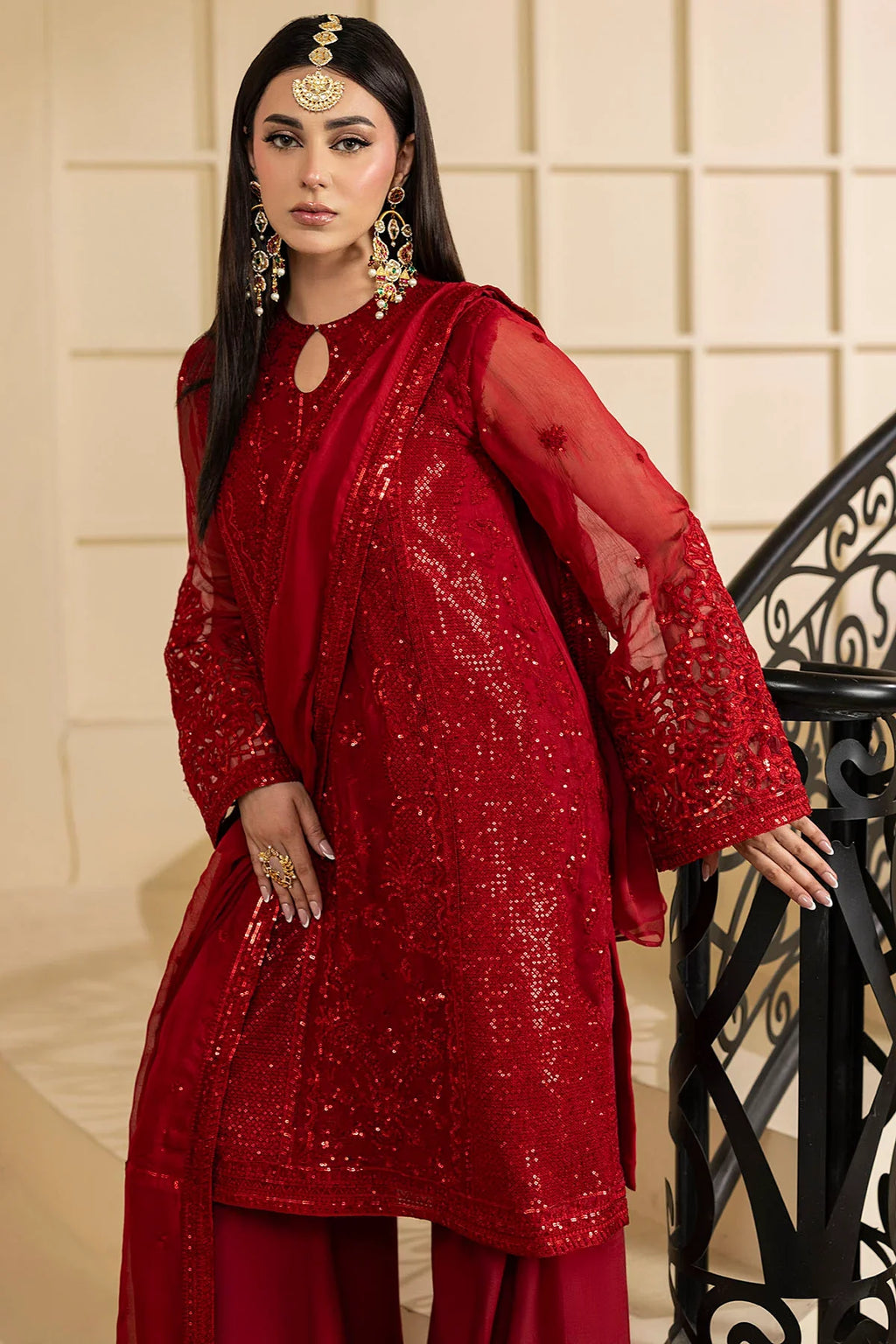 Motifz | EMBROIDERED CRINKLE CHIFFON | 5133-ARIA