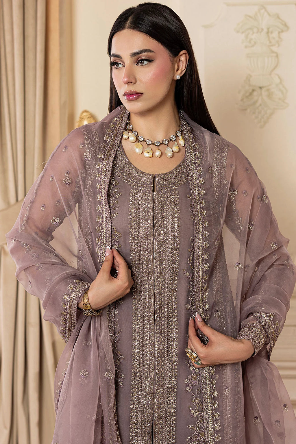 Motifz | Riwayat | 5138-OLEA EMBROIDERED ORGANZA MWU05138-999-OLEA