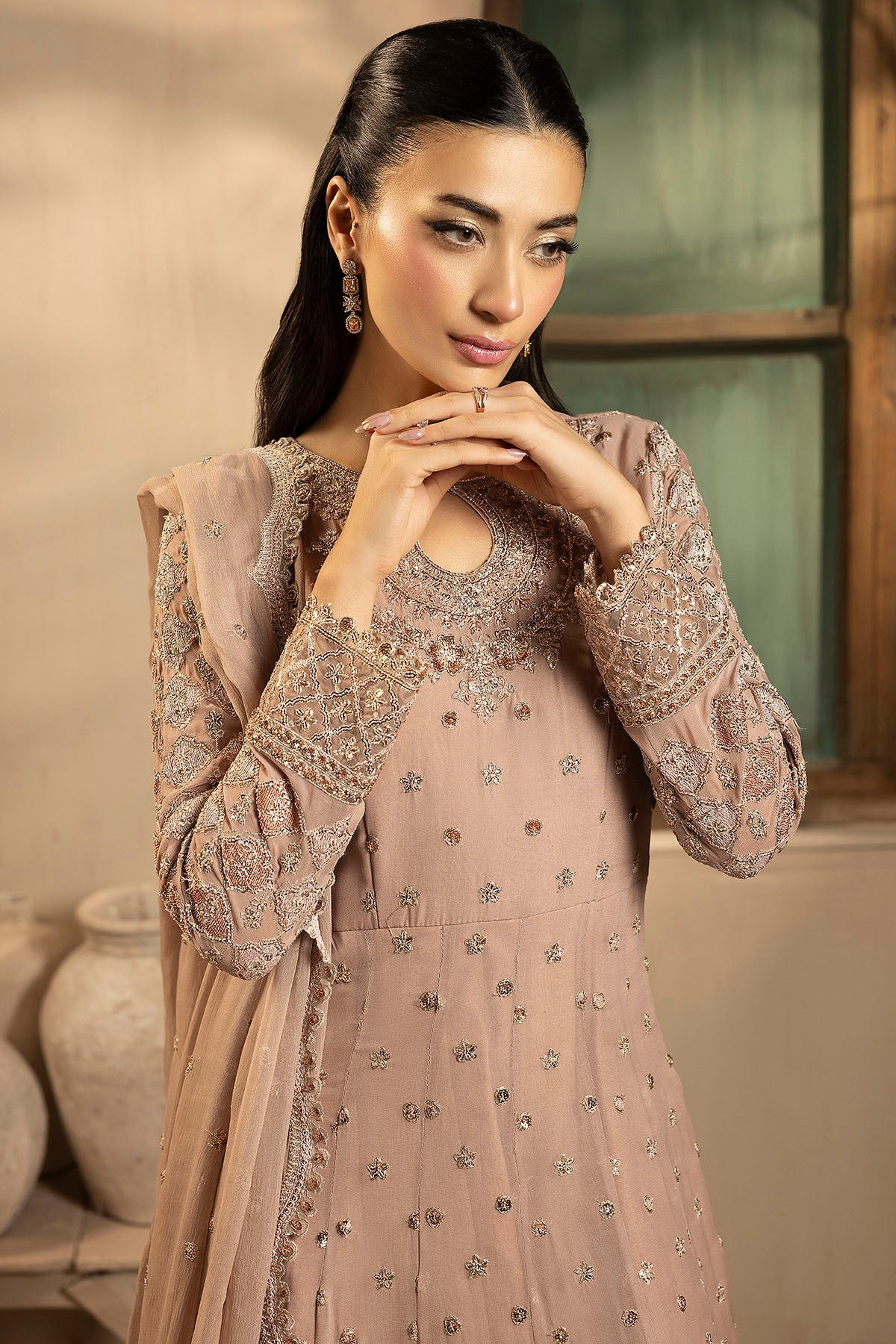 Motifz | EMBROIDERED CRINKLE CHIFFON | 5575-LILLIA
