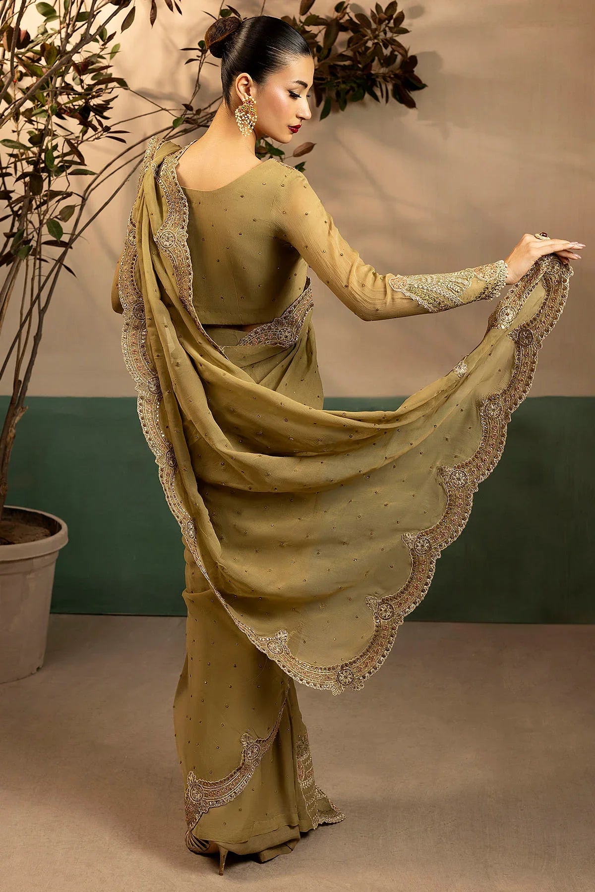 Motifz | EMBROIDERED CRINKLE CHIFFON | 5580-MISSY