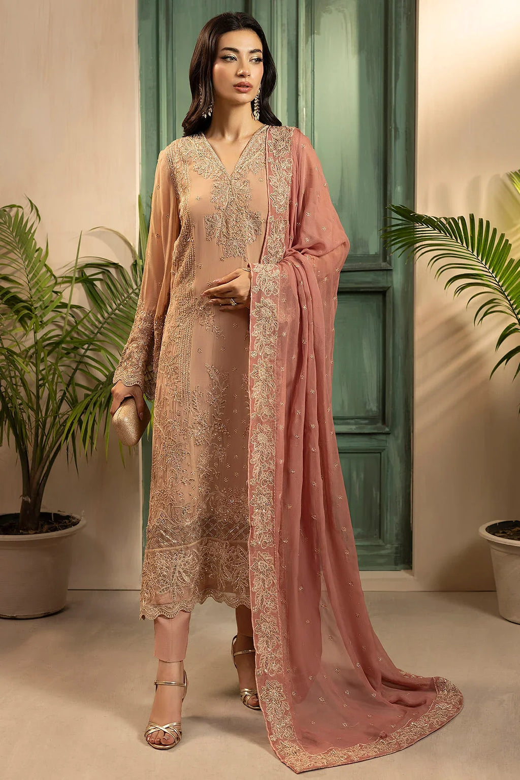 Motifz | EMBROIDERED CRINKLE CHIFFON | 5583-ELLA