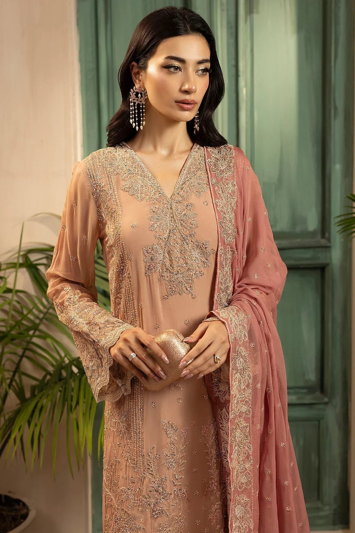 Motifz | EMBROIDERED CRINKLE CHIFFON | 5583-ELLA